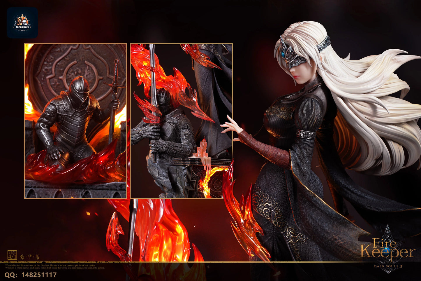 Preventa Resina The Fire Keeper Figura Dark Souls 3 Top Animals Estudio