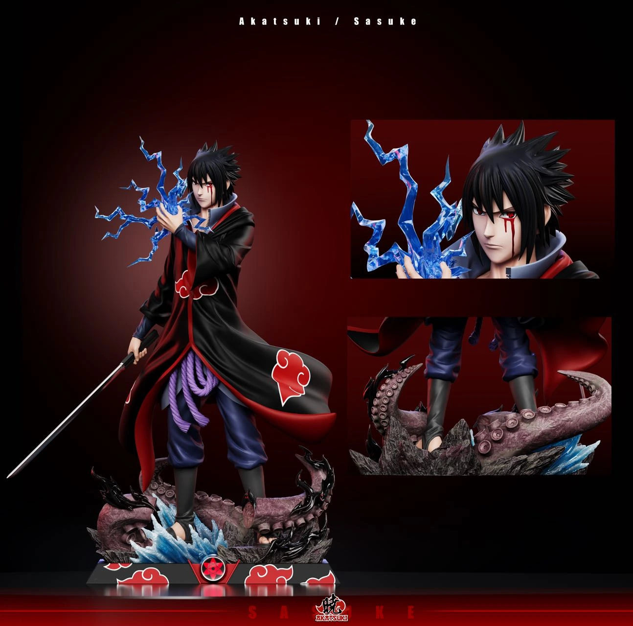 Preventa Resina Sasuke Figura Naruto Akatsuki Estudio