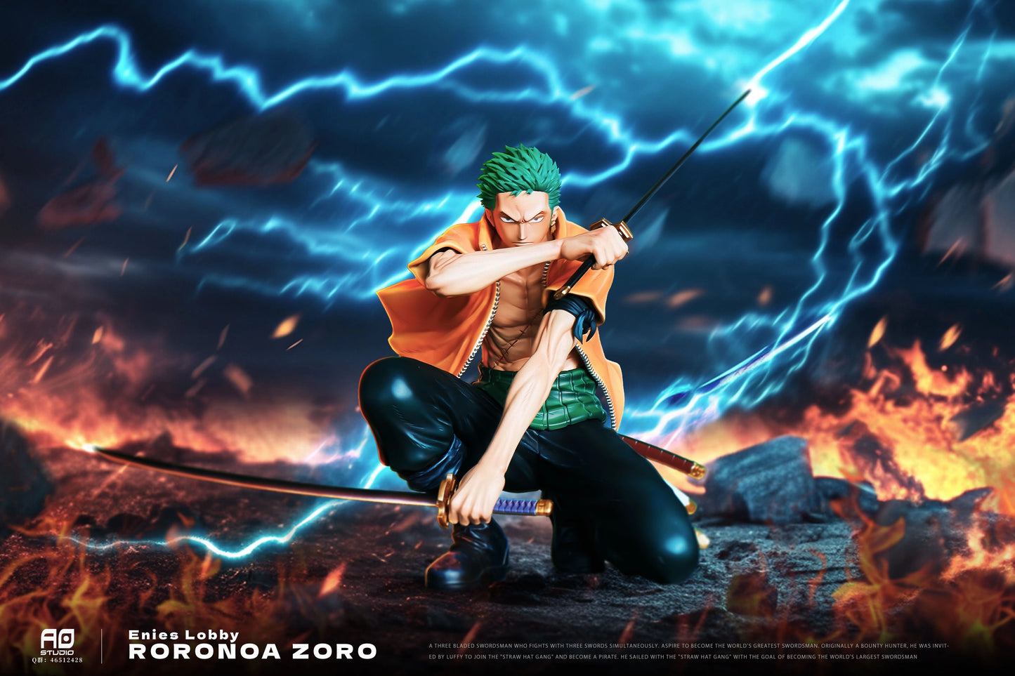 Preventa Resina Zoro Figura One Piece AO Estudio