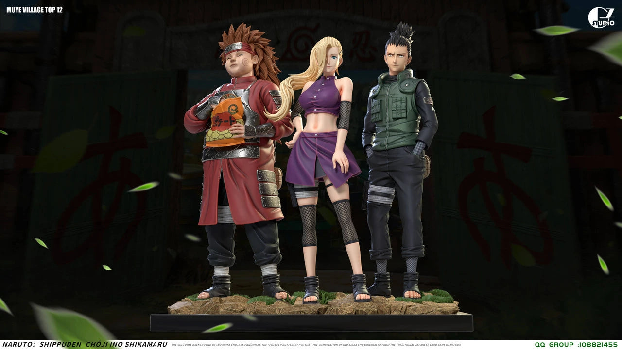 Preventa Resina Equipo 10 Shikamaru, Choji y Ino Figura Naruto GZ  Estudio