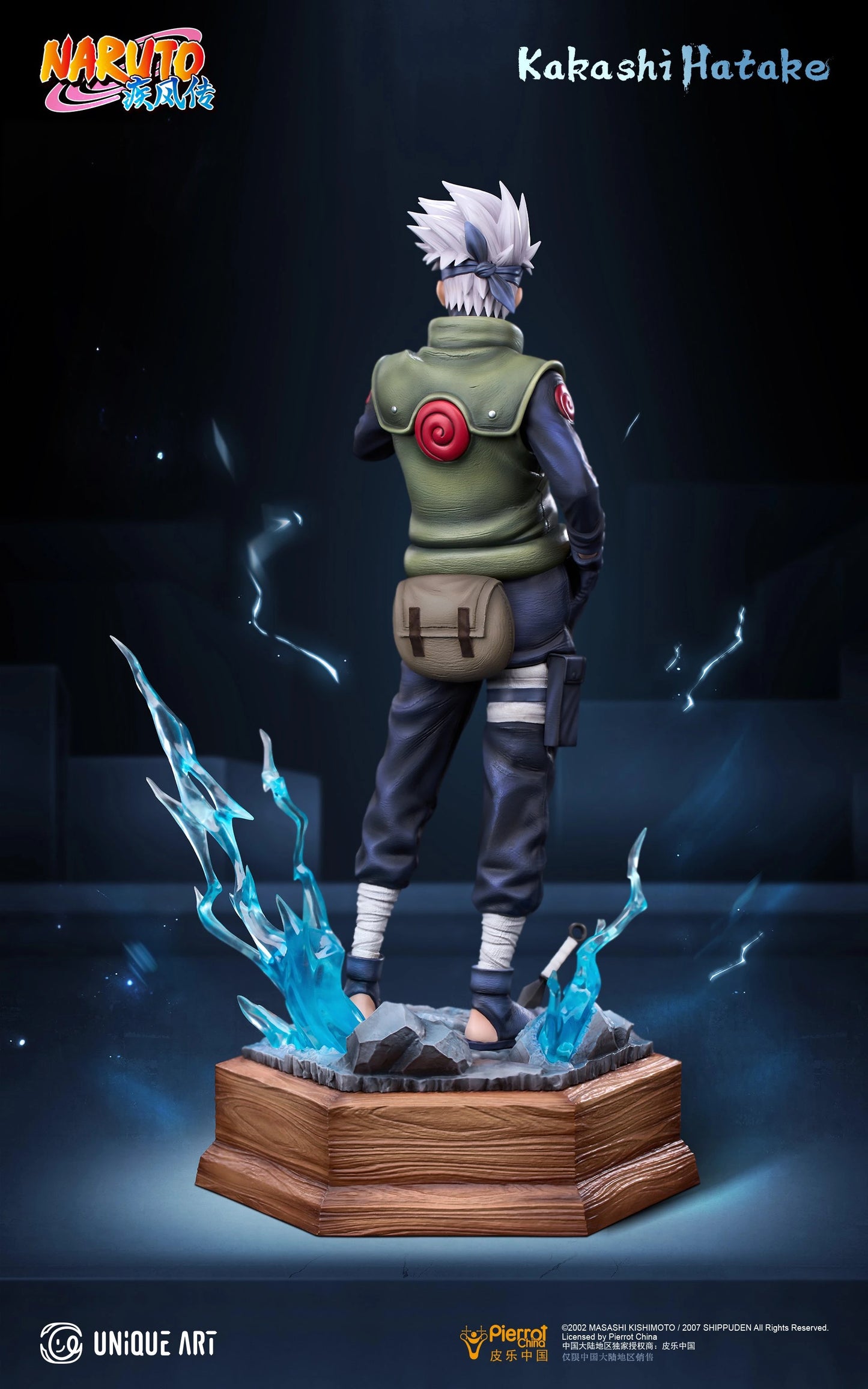 Preventa Resina Kakashi & Obito  Figura Naruto Unique Art (Licencia) Estudio