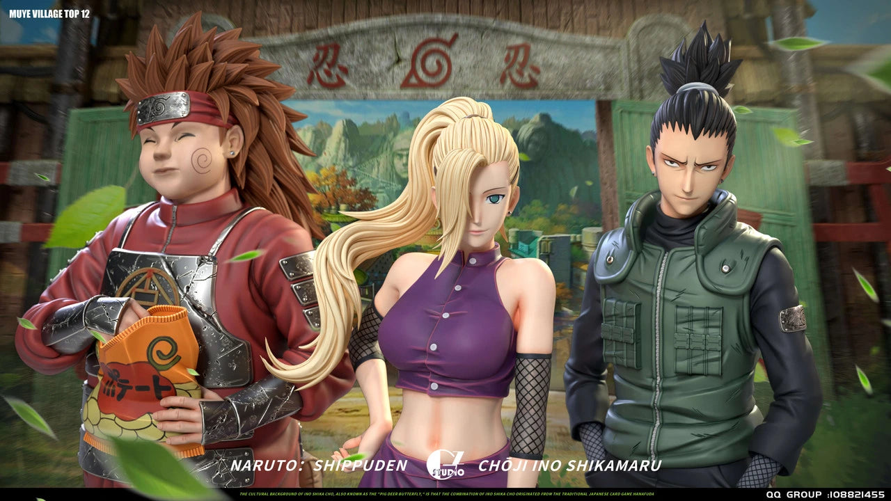 Preventa Resina Equipo 10 Shikamaru, Choji y Ino Figura Naruto GZ  Estudio