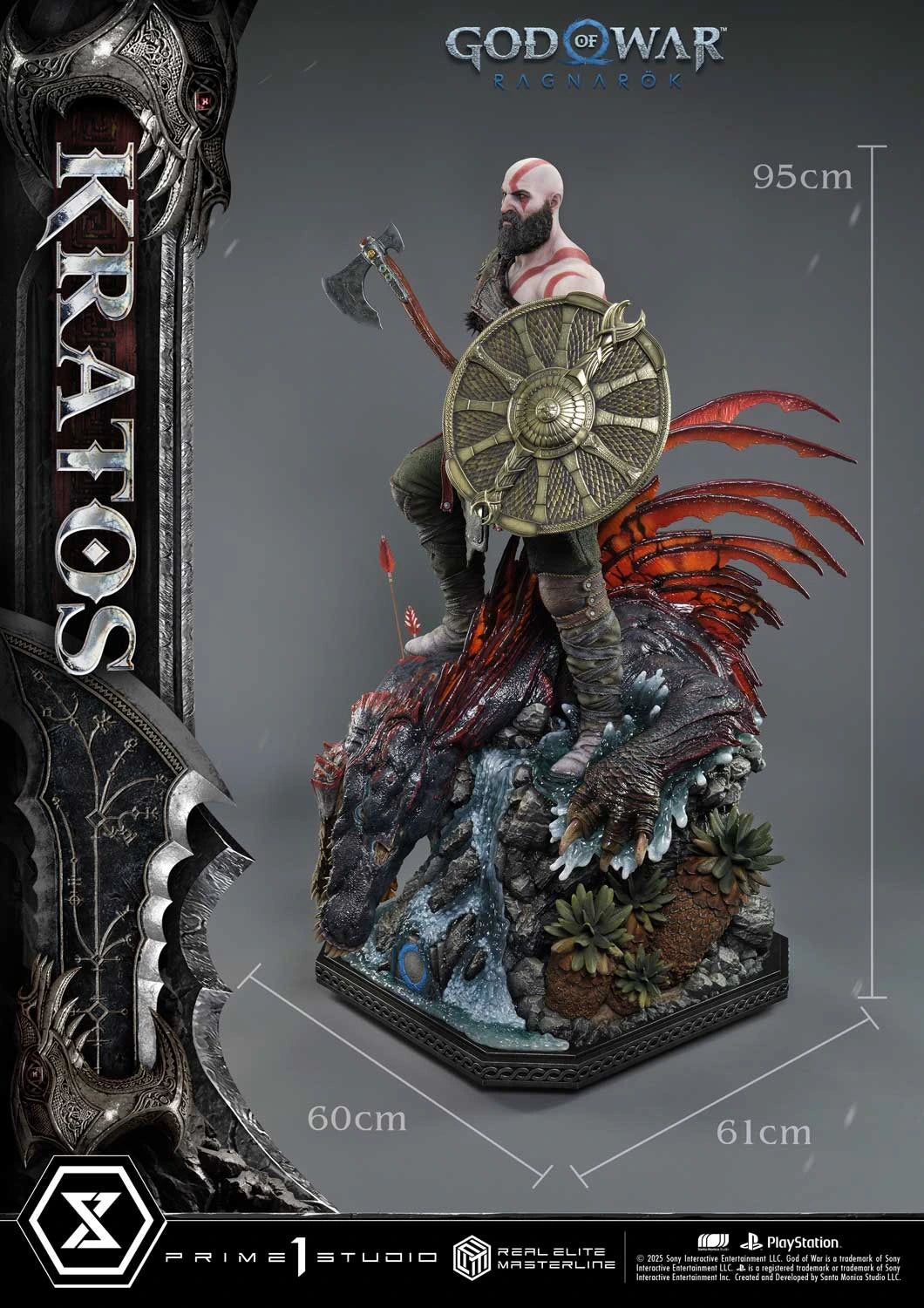 Preventa Resina Kratos Figura God of War "Ragnarok" Prime 1 (Licencia) Estudio