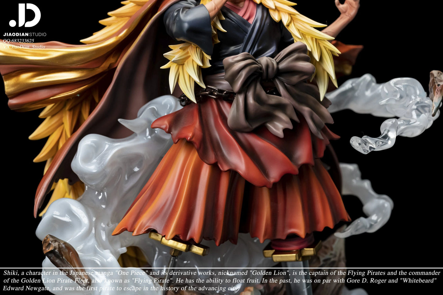 Preventa Resina Shiki "El León Dorado" Figura One Piece Jiao Dian Estudio