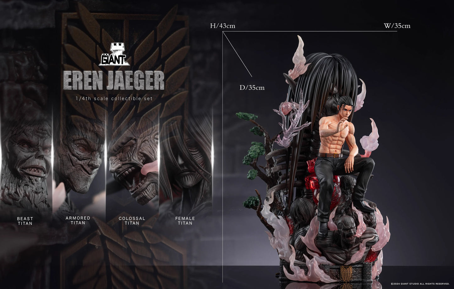 Preventa Resina Eren Yeager Figura Attack On Titan Giant  Estudio