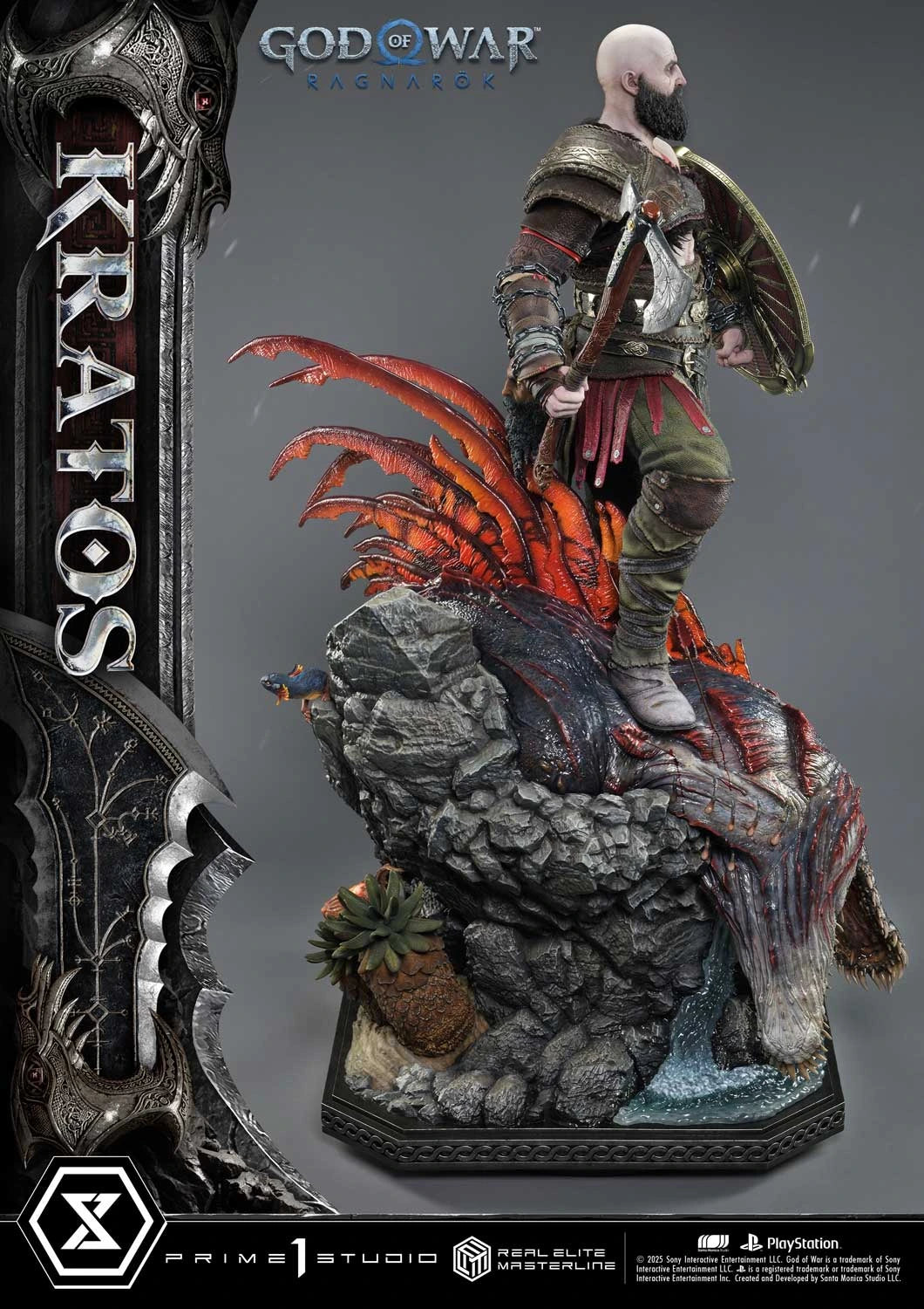 Preventa Resina Kratos Figura God of War "Ragnarok" Prime 1 (Licencia) Estudio