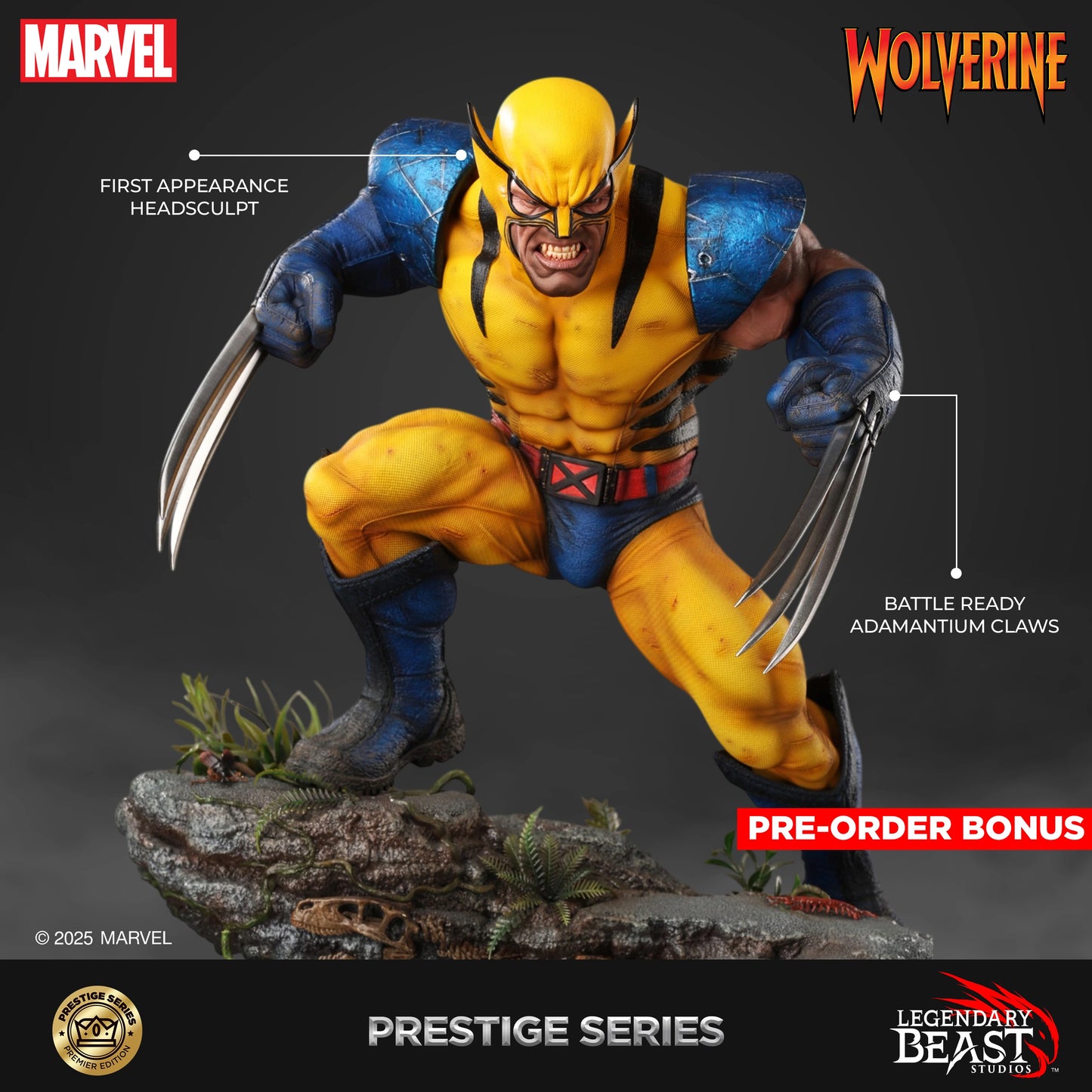 Preventa Resina Wolverine Figura Marvel Legendary Beast (Licencia) Estudio