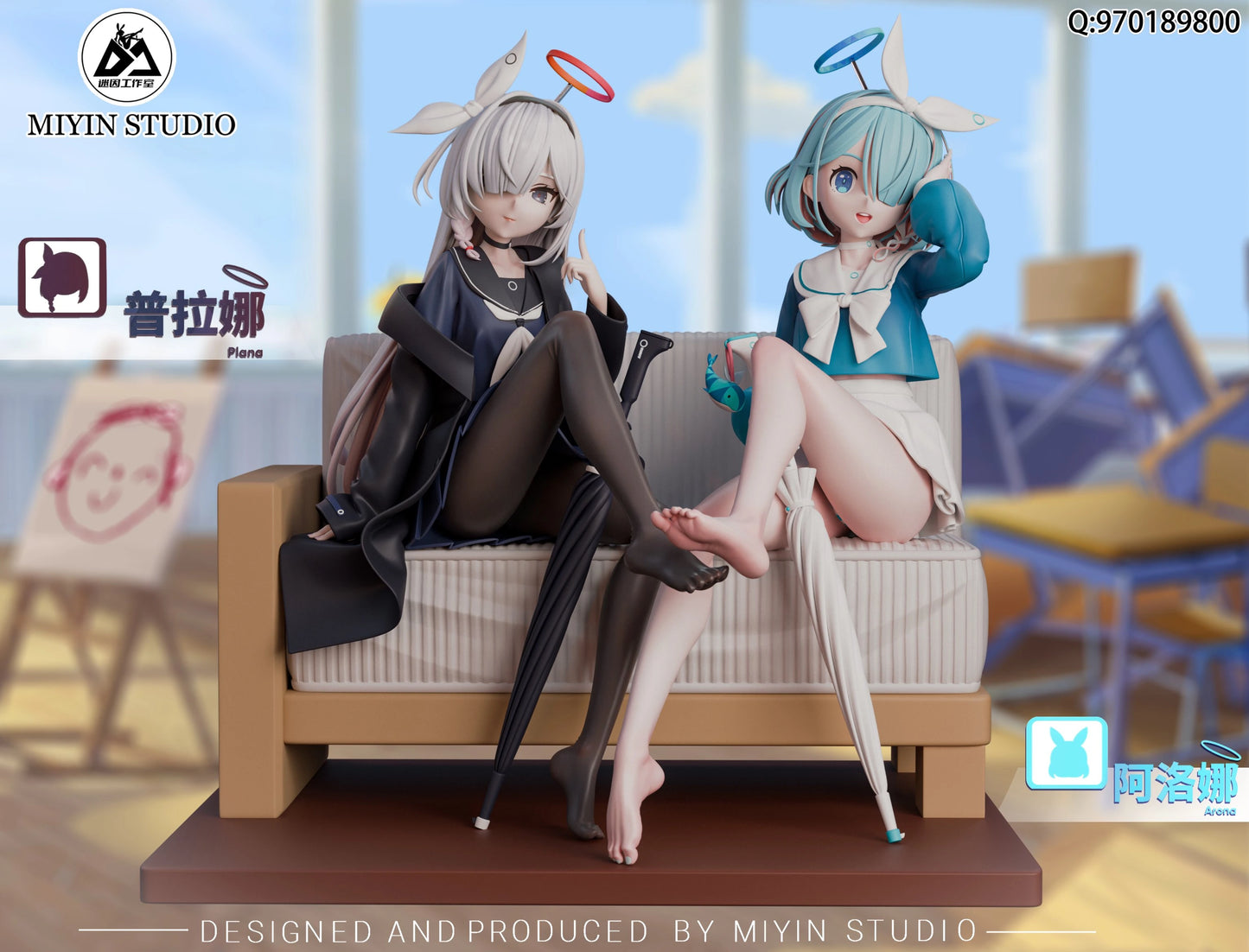 Preventa Resina Plana & Arona Figura Blue Archive MiYin Estudio