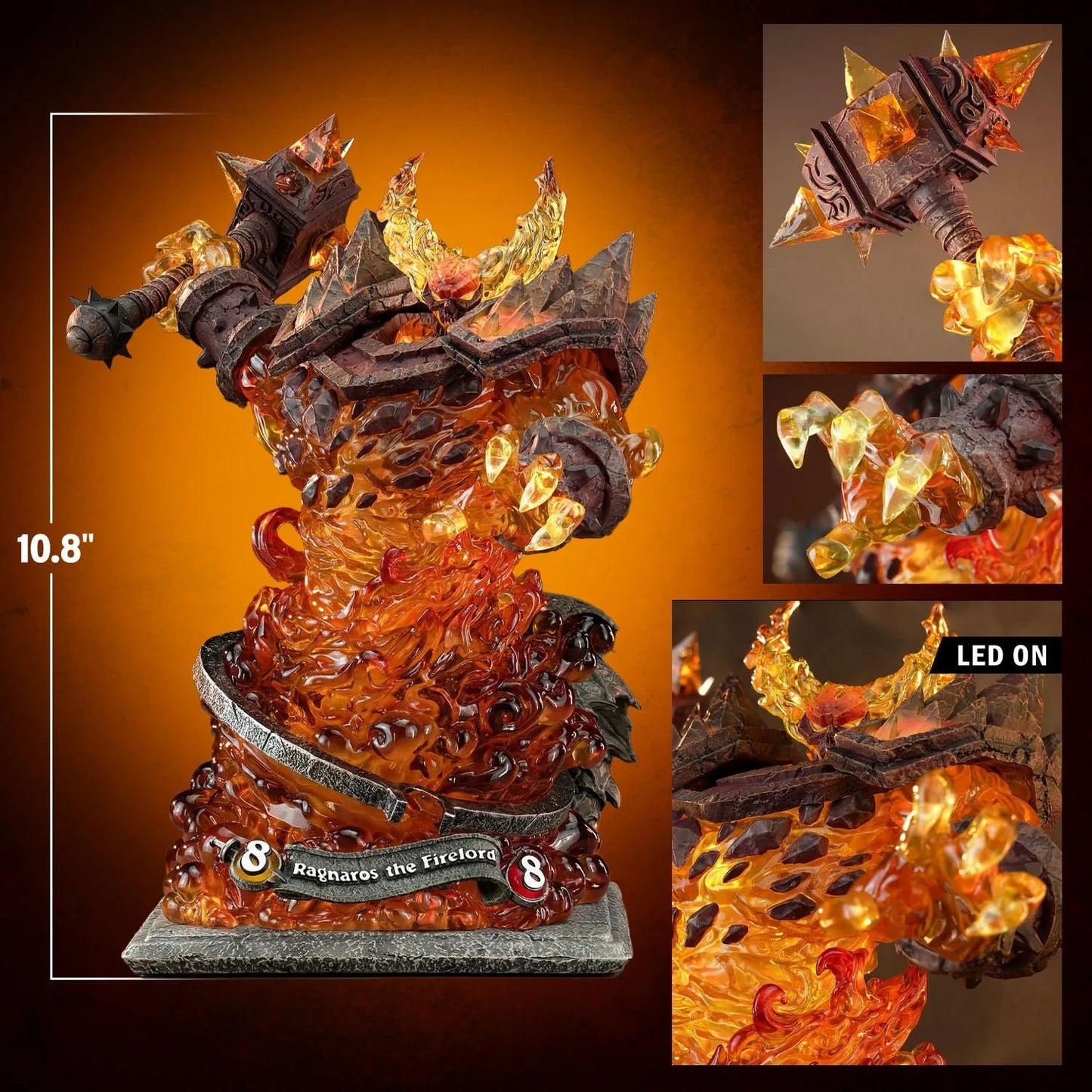 Preventa Resina Ragnaros Figura World of Warcraft Hex Collectibles (Licencia) Estudio