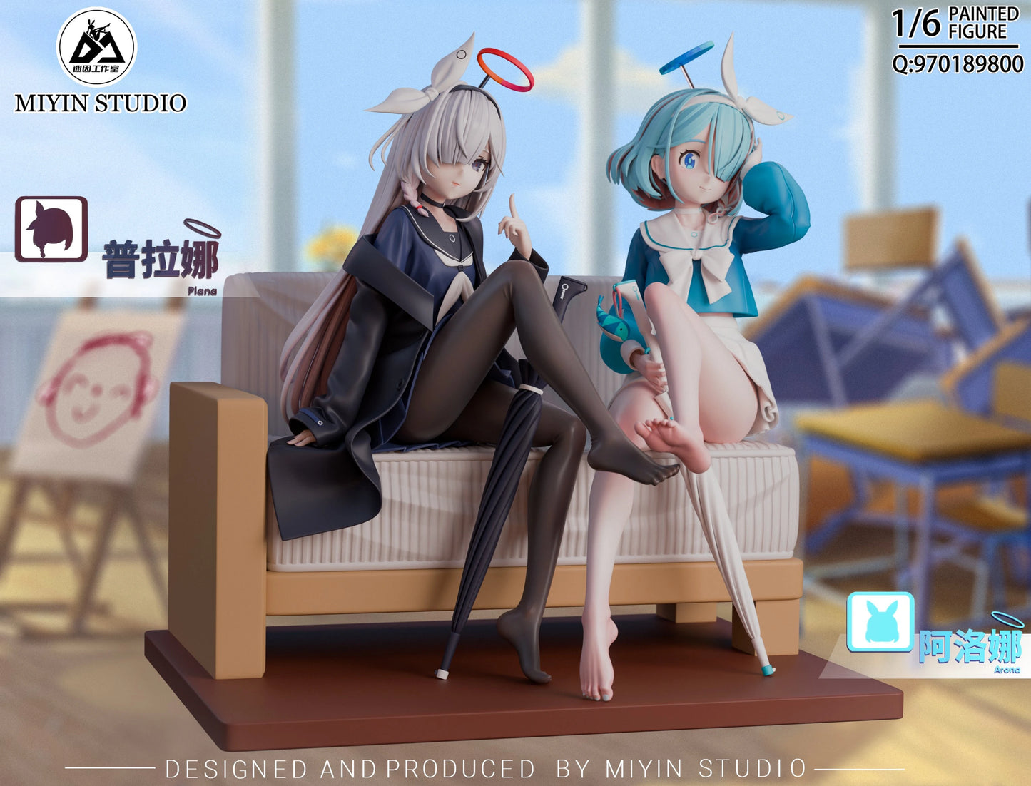 Preventa Resina Plana & Arona Figura Blue Archive MiYin Estudio