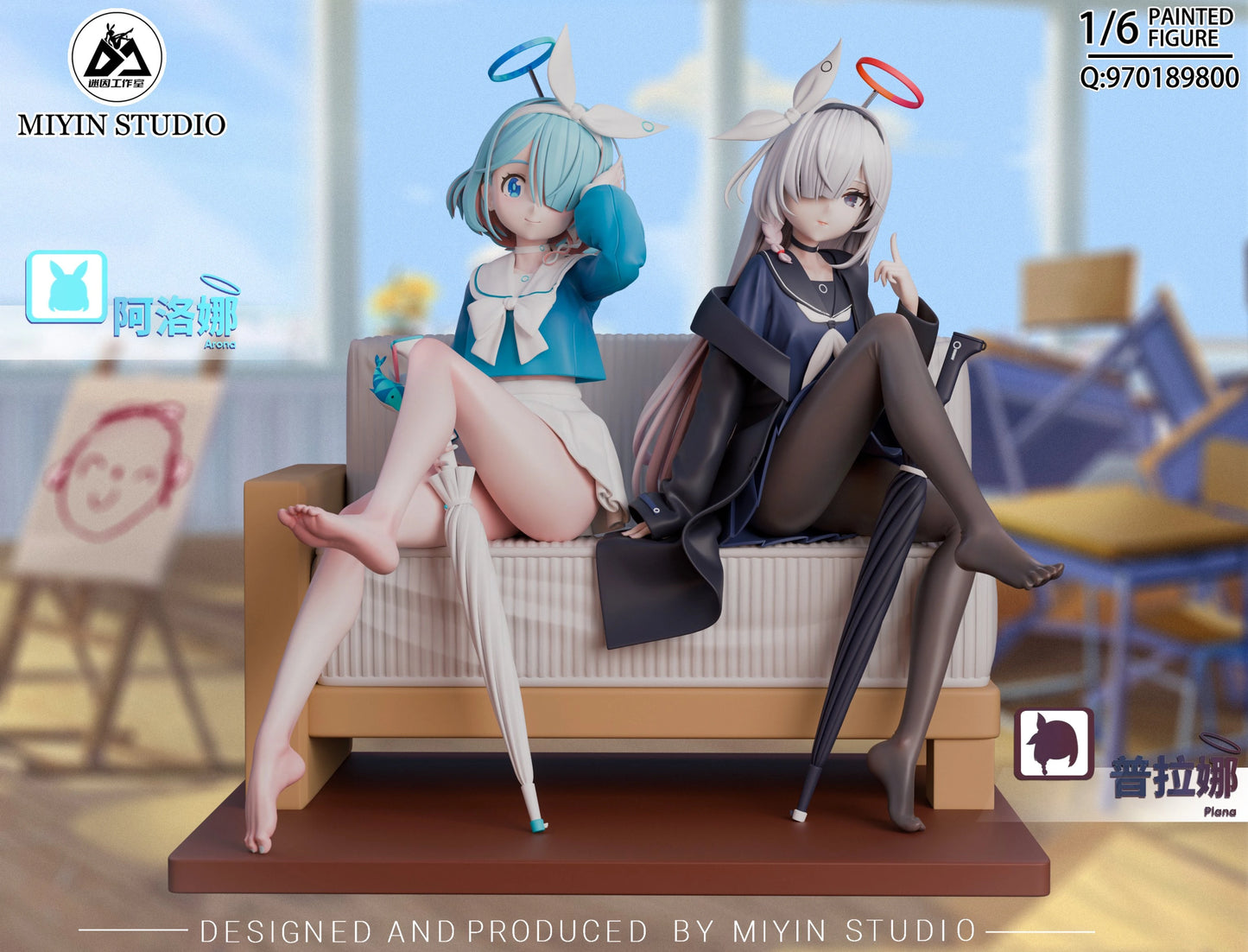 Preventa Resina Plana & Arona Figura Blue Archive MiYin Estudio