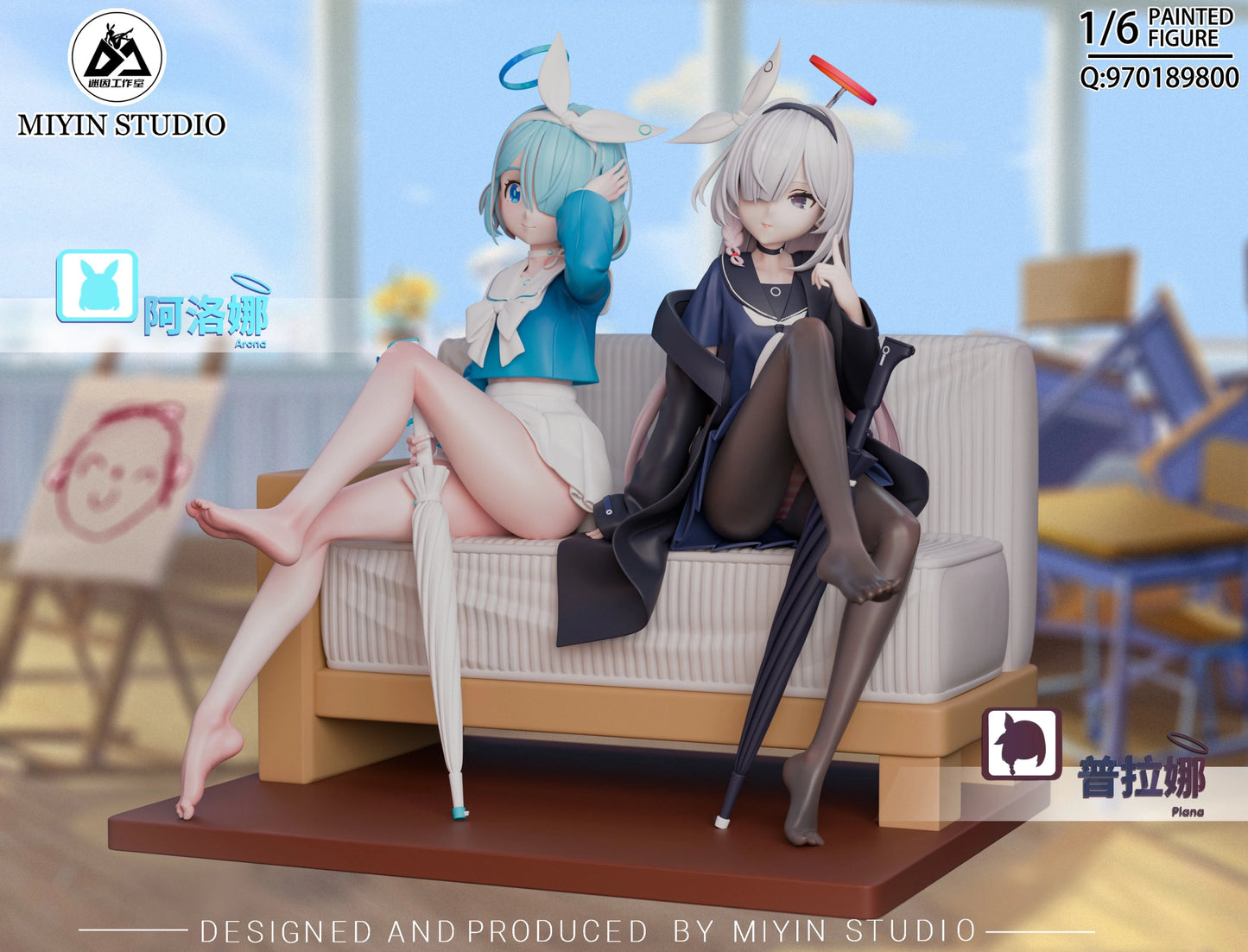 Preventa Resina Plana & Arona Figura Blue Archive MiYin Estudio