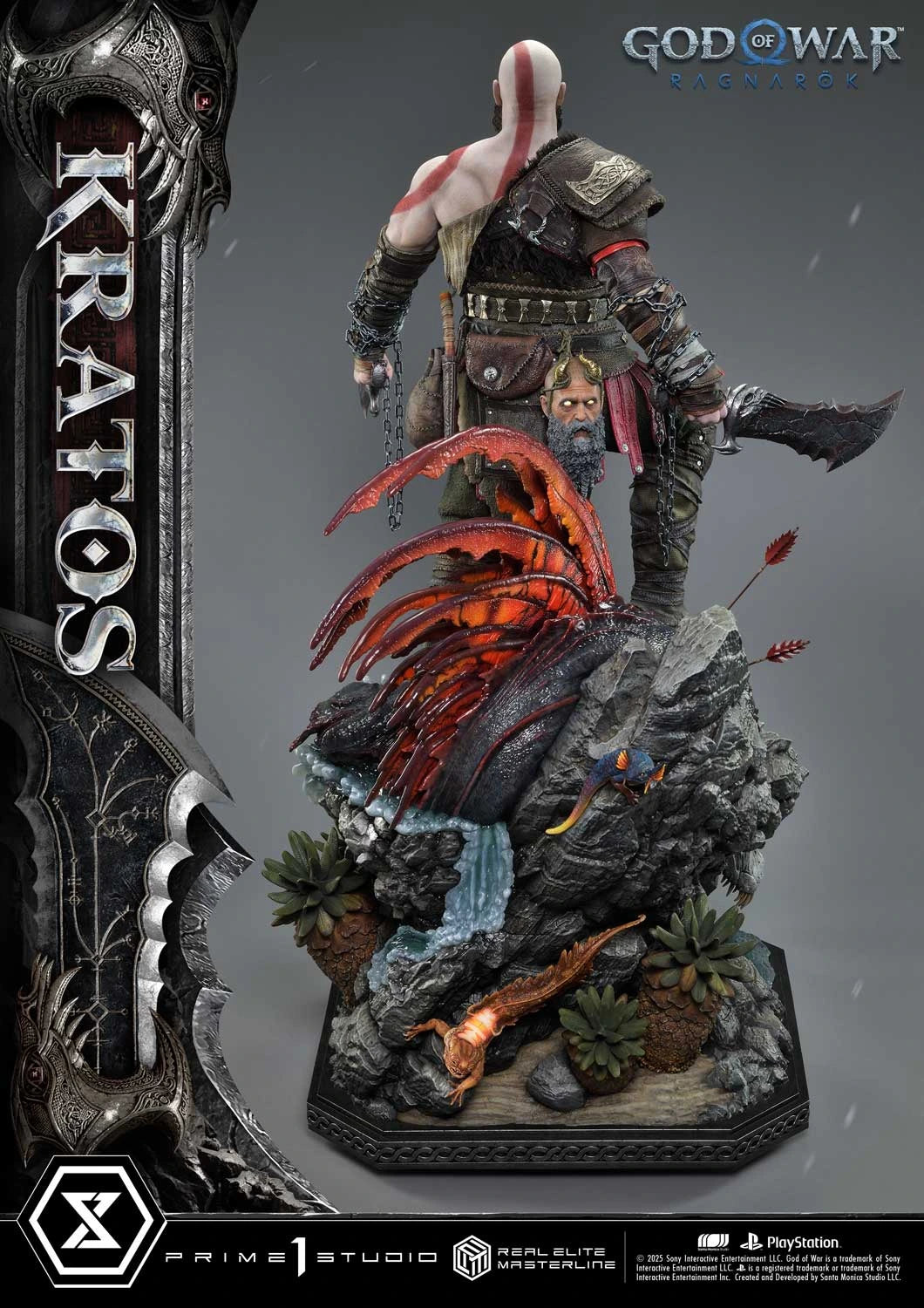 Preventa Resina Kratos Figura God of War "Ragnarok" Prime 1 (Licencia) Estudio