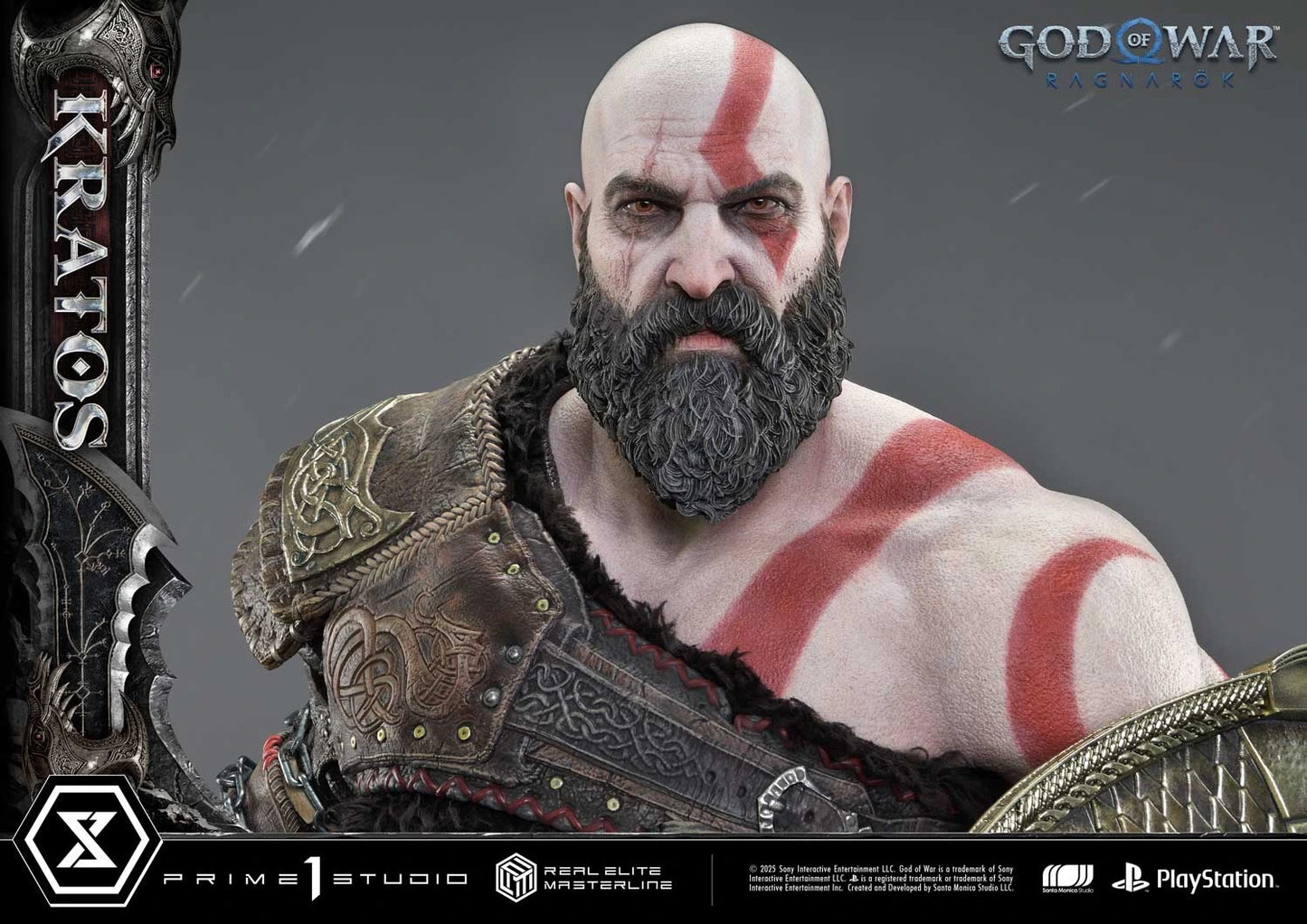 Preventa Resina Kratos Figura God of War "Ragnarok" Prime 1 (Licencia) Estudio