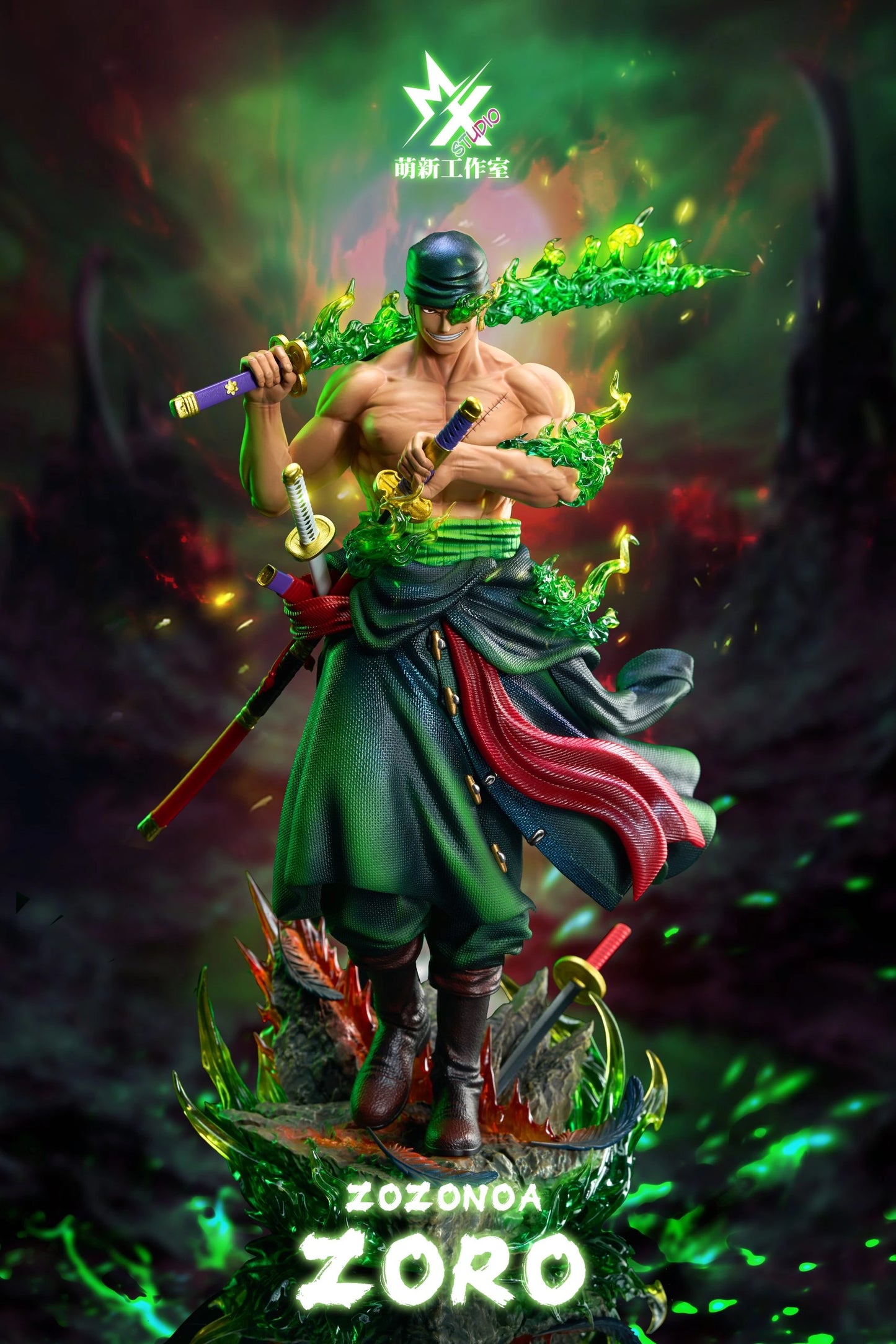 Preventa Resina Roronoa Zoro Figura One Piece Mengxin Estudio