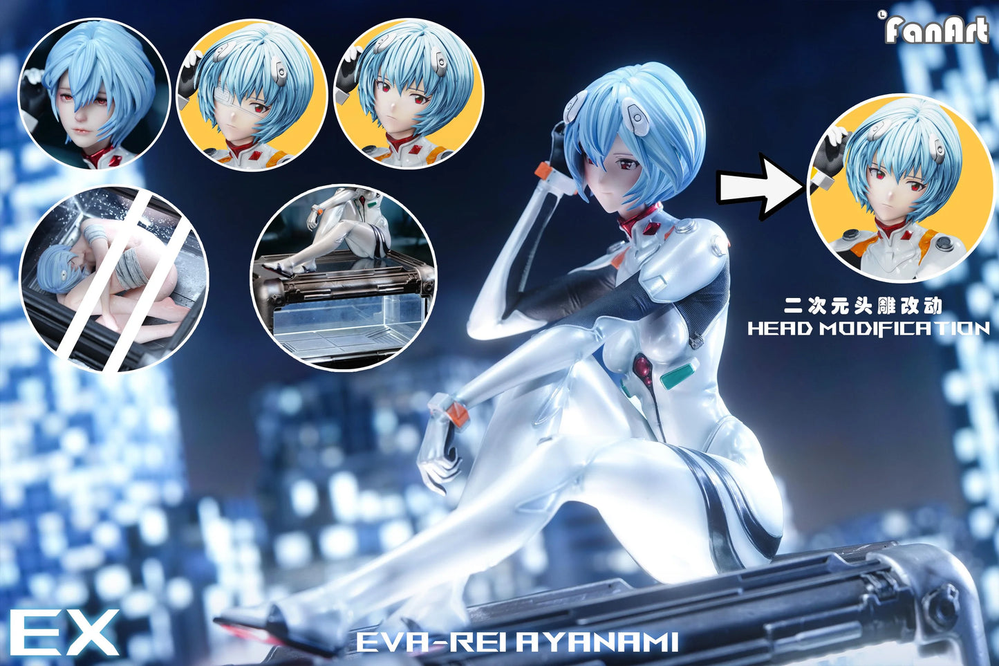 Preventa Resina Rei Ayanami Figura Neon Genesis Evangelion FanArt Estudio