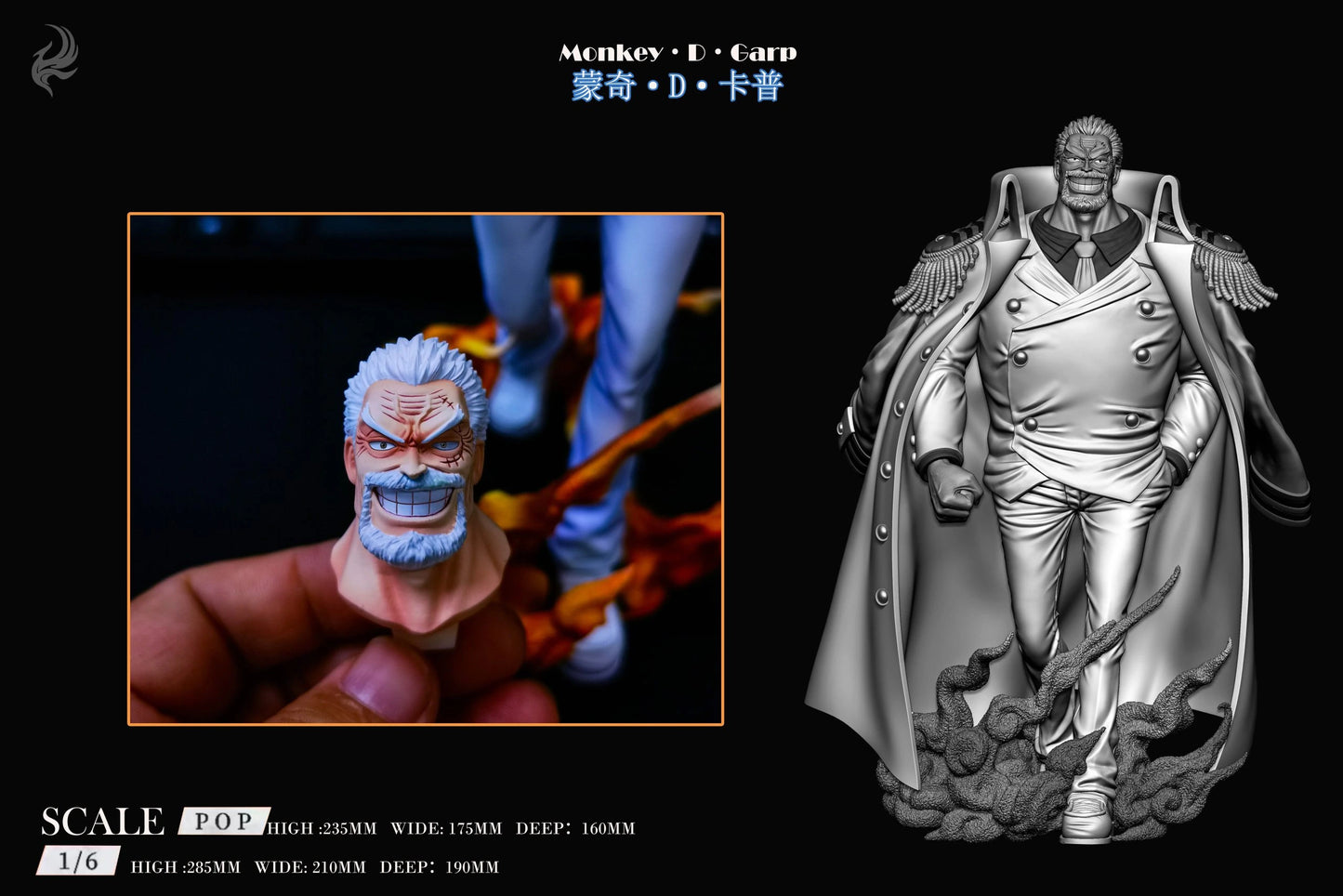 Preventa Resina Monkey D. Garp Figura One Piece Feng Huang She Estudio