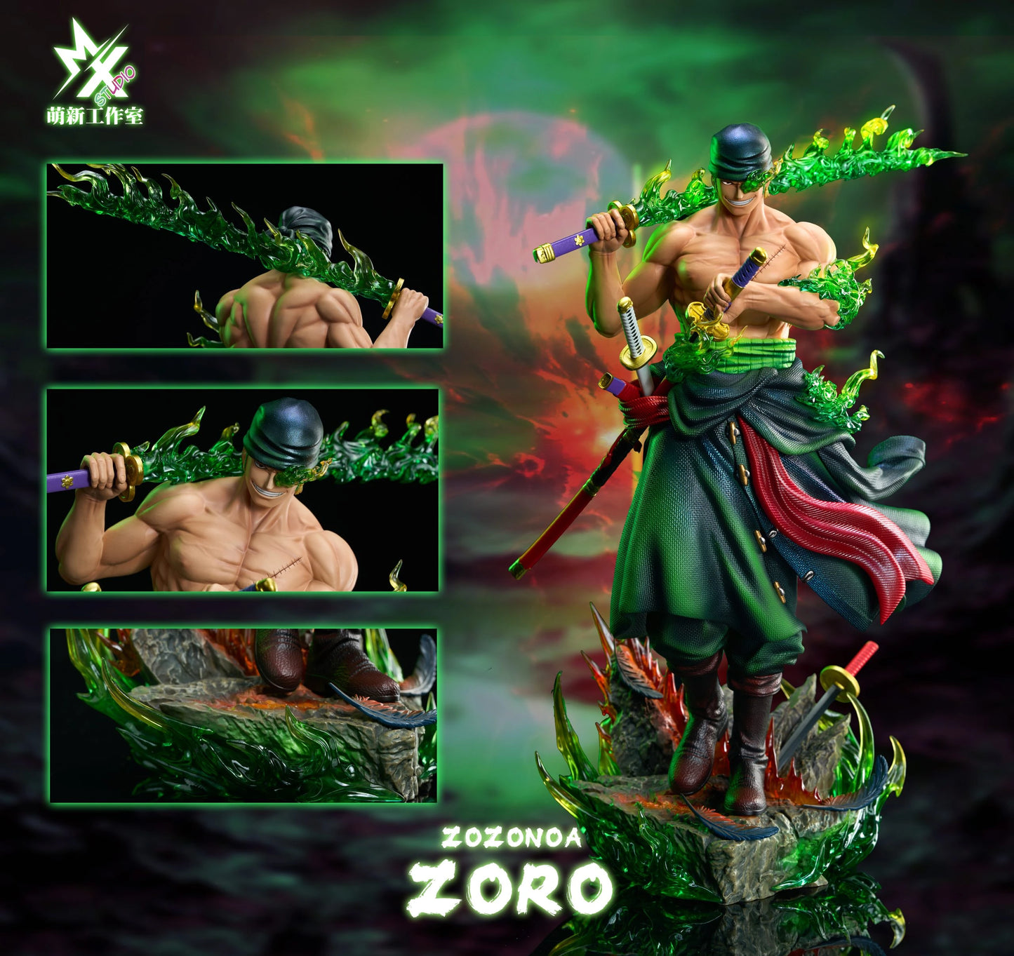 Preventa Resina Roronoa Zoro Figura One Piece Mengxin Estudio