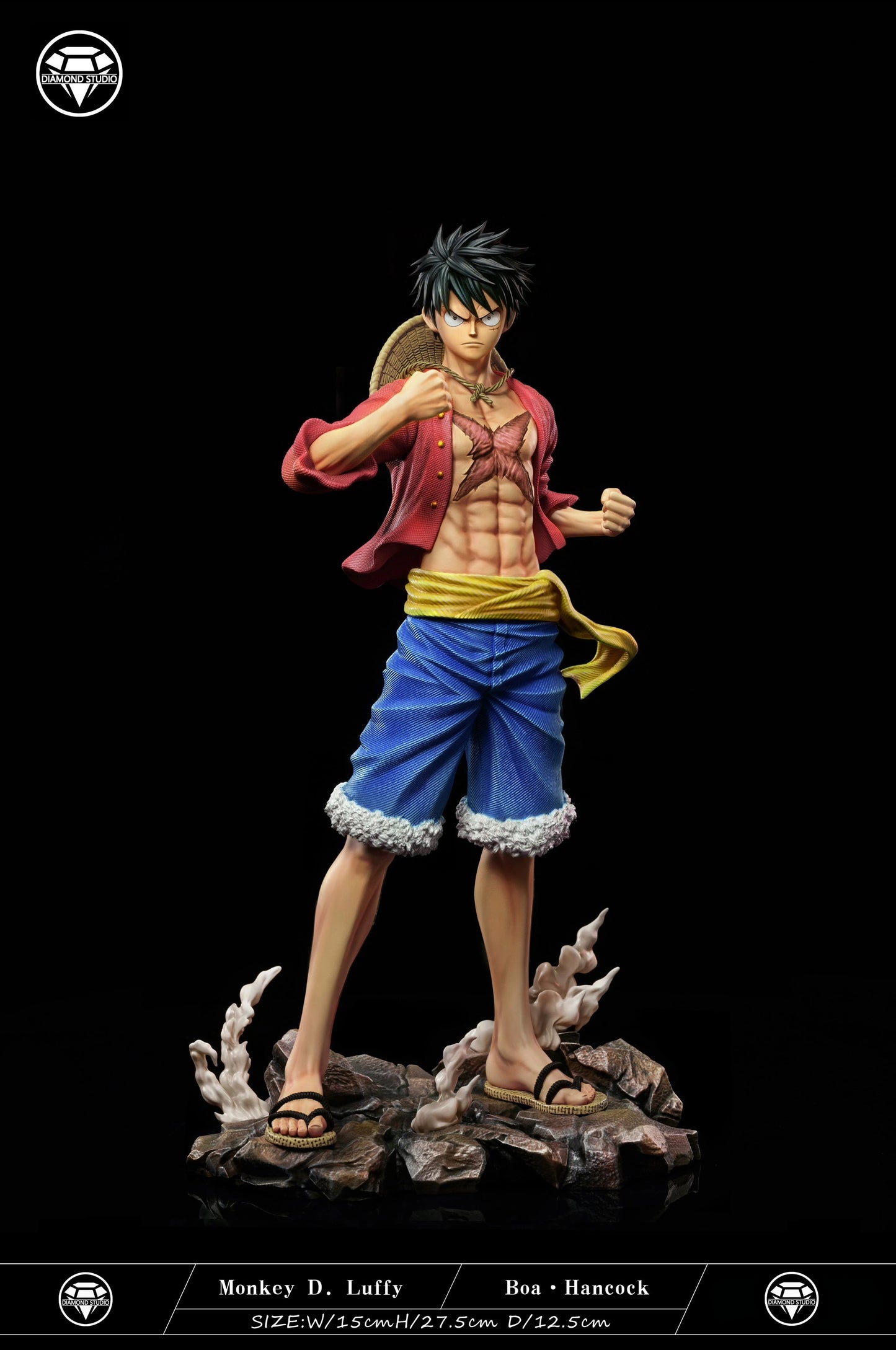 Preventa Resina Luffy & Boa Figura One Piece Diamond Estudio