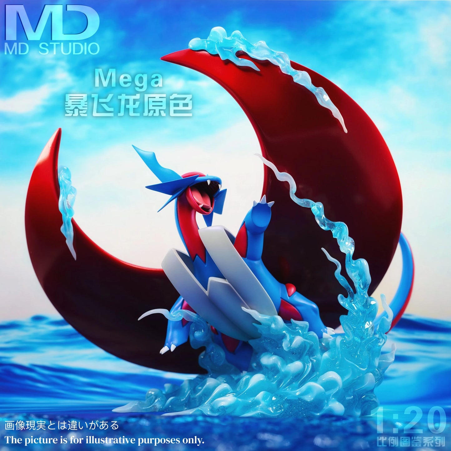 Preventa Resina Mega Salamence Figura Pokémon MD Estudio