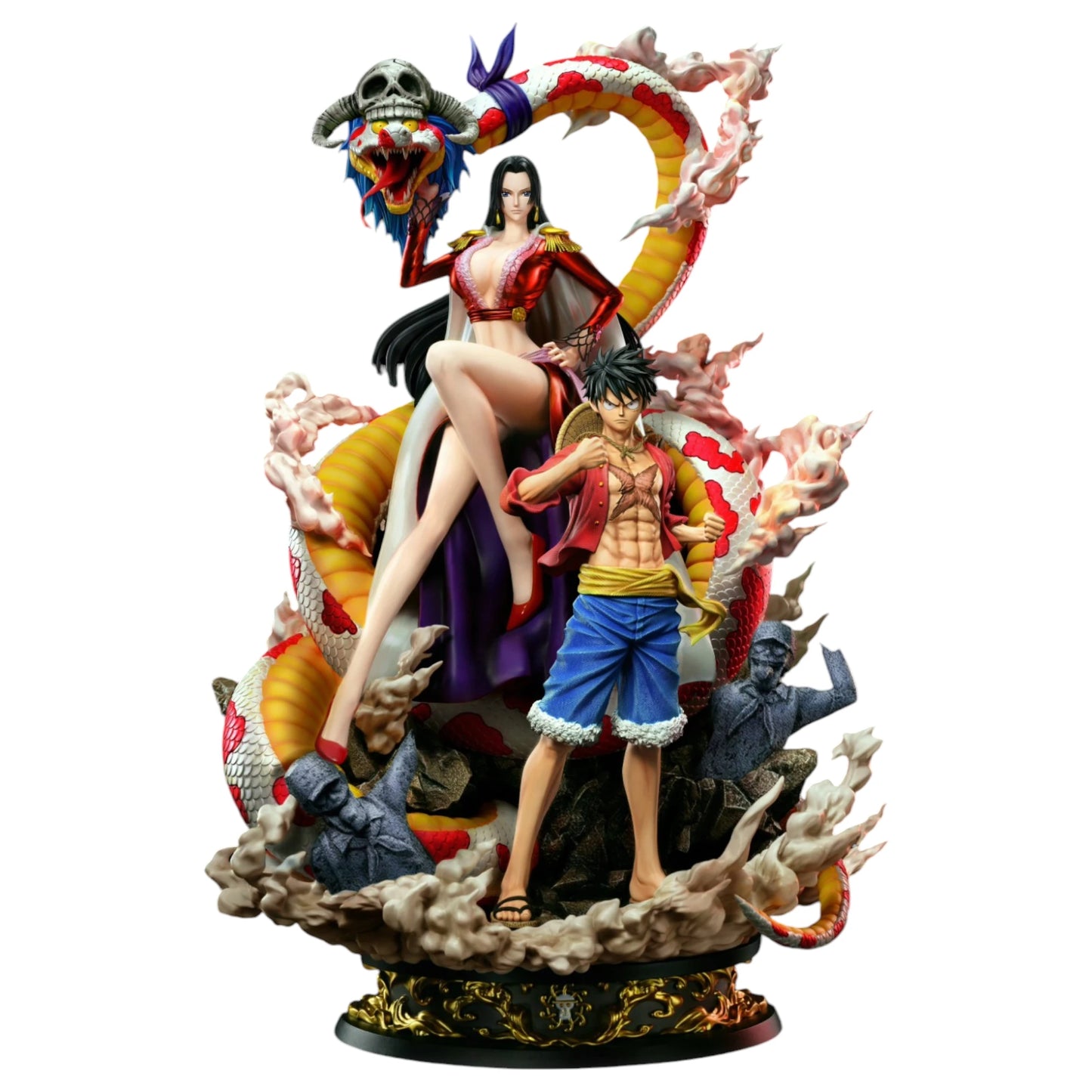 Preventa Resina Luffy & Boa Figura One Piece Diamond Estudio