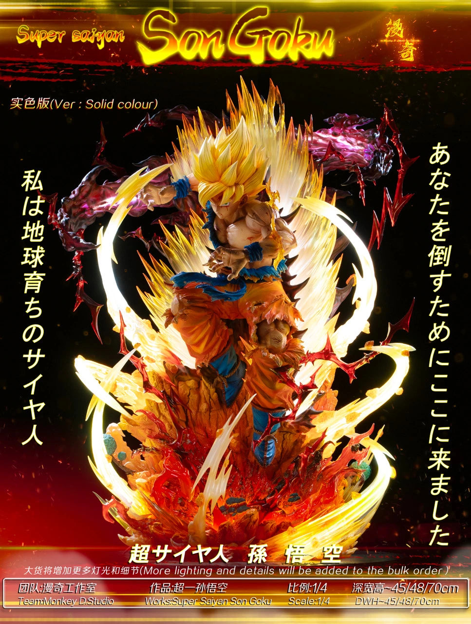 Preventa Resina Goku SSJ Figura Dragon Ball Monkey D. Estudio