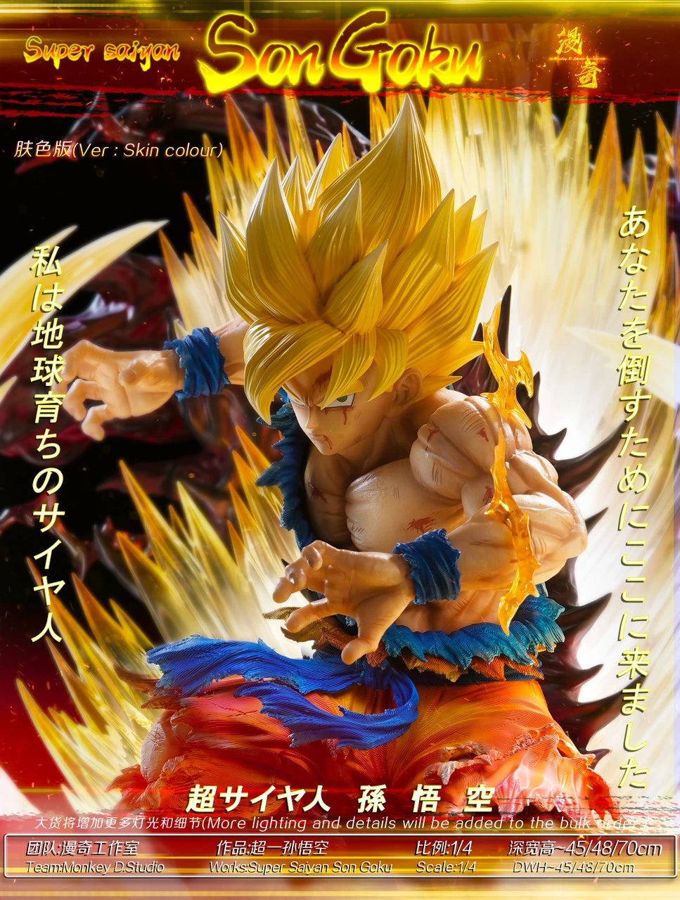 Preventa Resina Goku SSJ Figura Dragon Ball Monkey D. Estudio