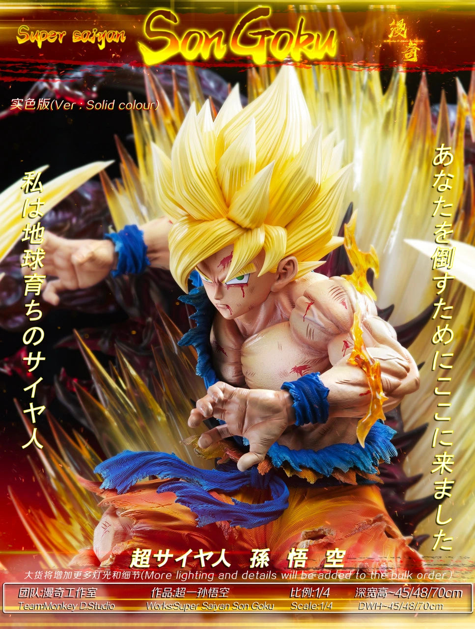 Preventa Resina Goku SSJ Figura Dragon Ball Monkey D. Estudio