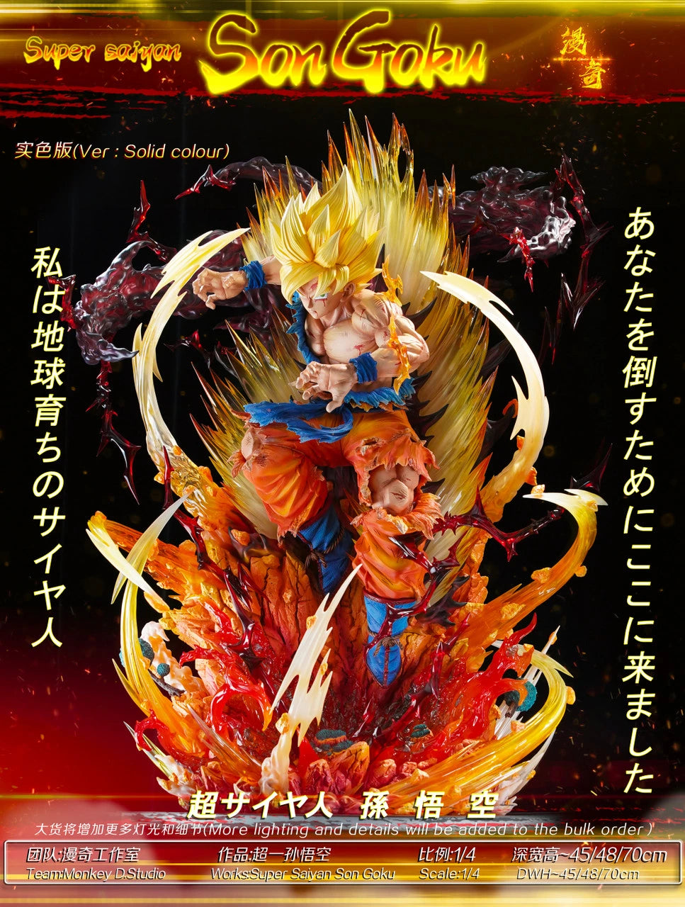 Preventa Resina Goku SSJ Figura Dragon Ball Monkey D. Estudio