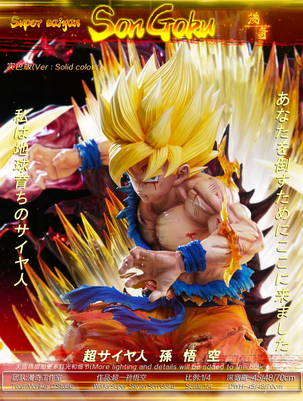 Preventa Resina Goku SSJ Figura Dragon Ball Monkey D. Estudio