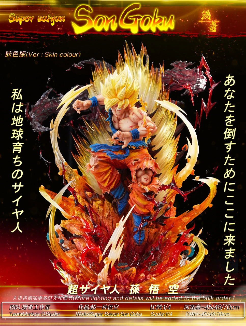 Preventa Resina Goku SSJ Figura Dragon Ball Monkey D. Estudio