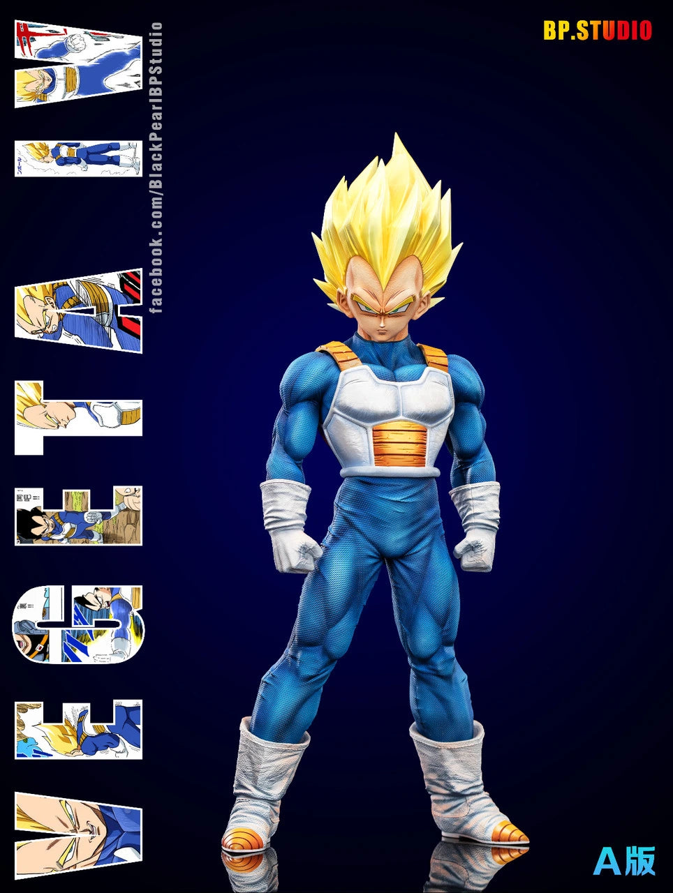 Preventa Resina Vegeta Figura Dragon Ball Black Pearl Estudio