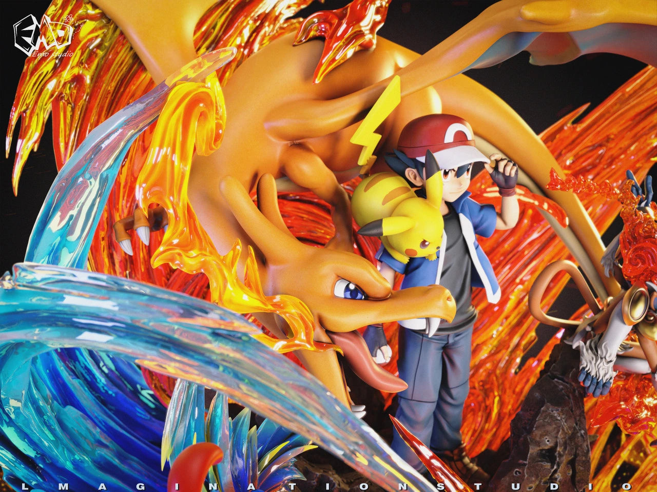 Preventa Resina Ash Ketchum Figura Pokemon EMO Estudio