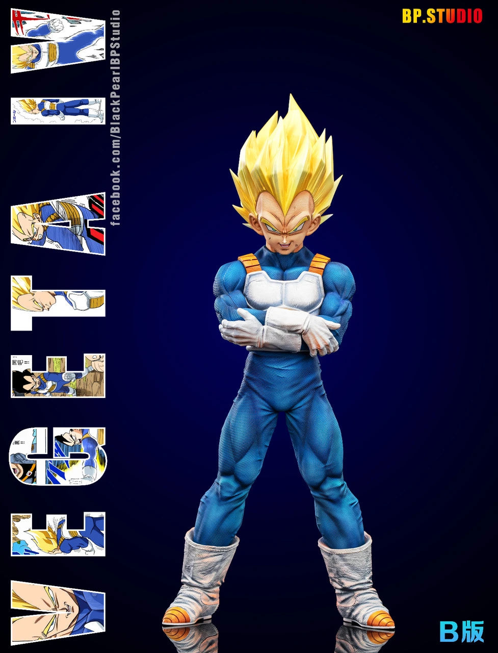 Preventa Resina Vegeta Figura Dragon Ball Black Pearl Estudio