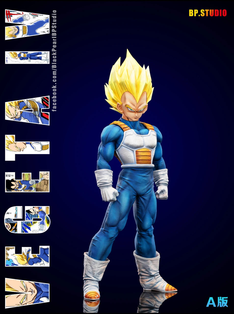 Preventa Resina Vegeta Figura Dragon Ball Black Pearl Estudio