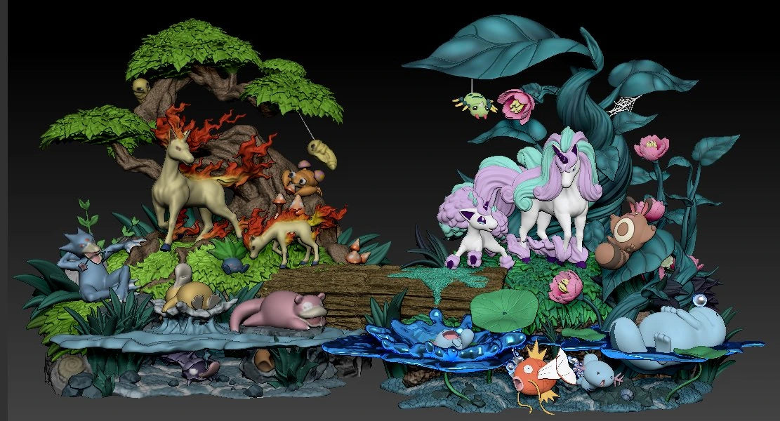 Preventa Resina The Buried Forest Figura Pokémon JingHe Estudio