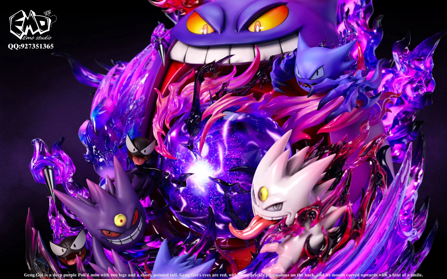 Preventa Resina Gengar Figura Pokémon EMO Estudio