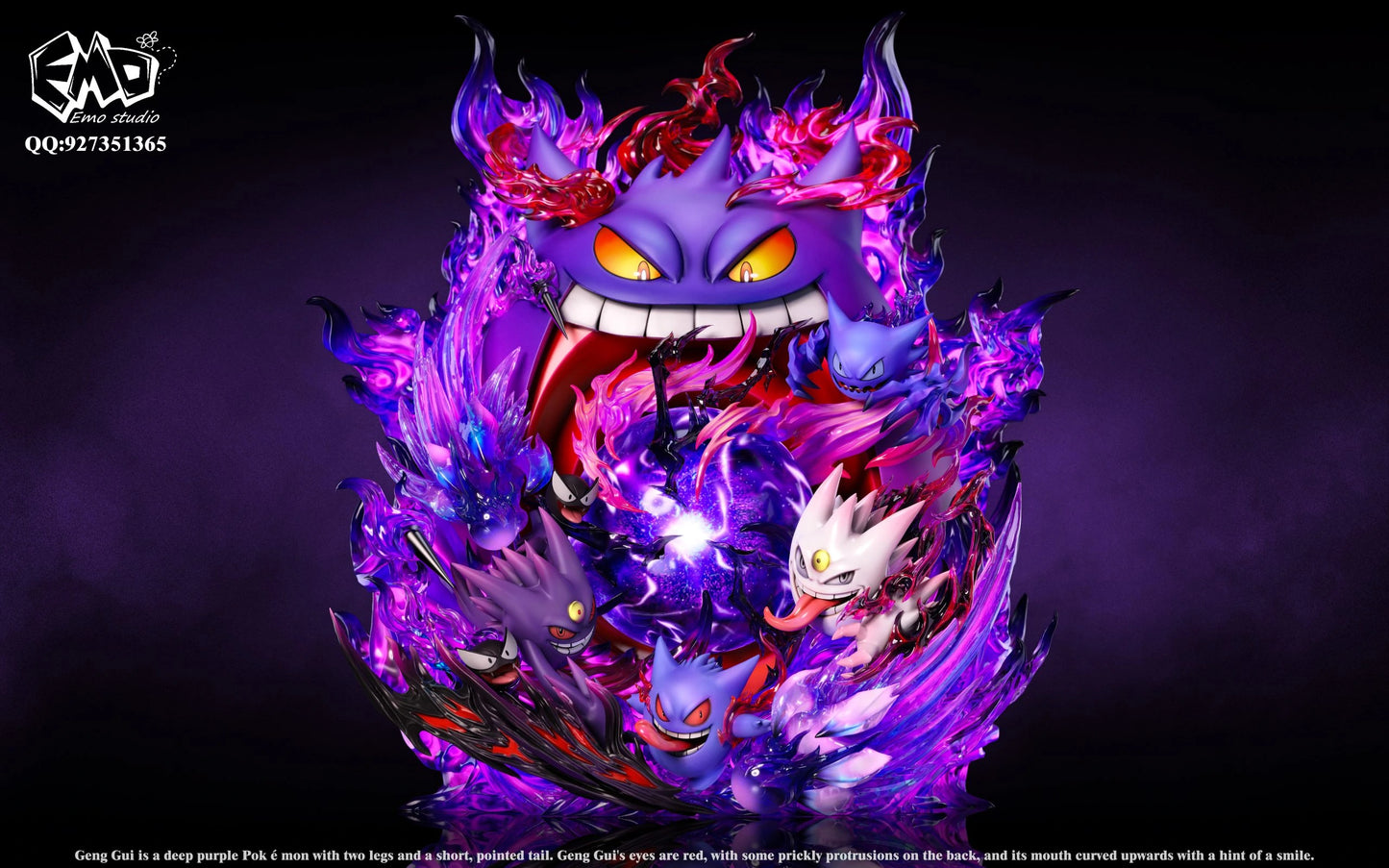 Preventa Resina Gengar Figura Pokémon EMO Estudio