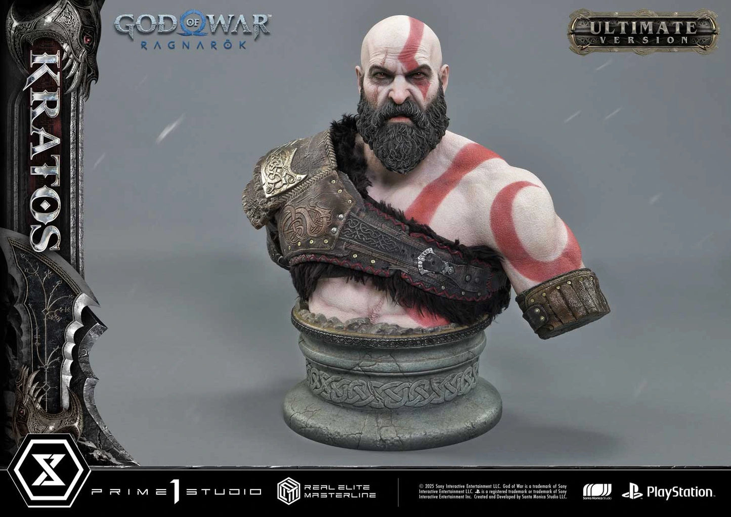 Preventa Resina Kratos Figura God of War "Ragnarok" Prime 1 (Licencia) Estudio