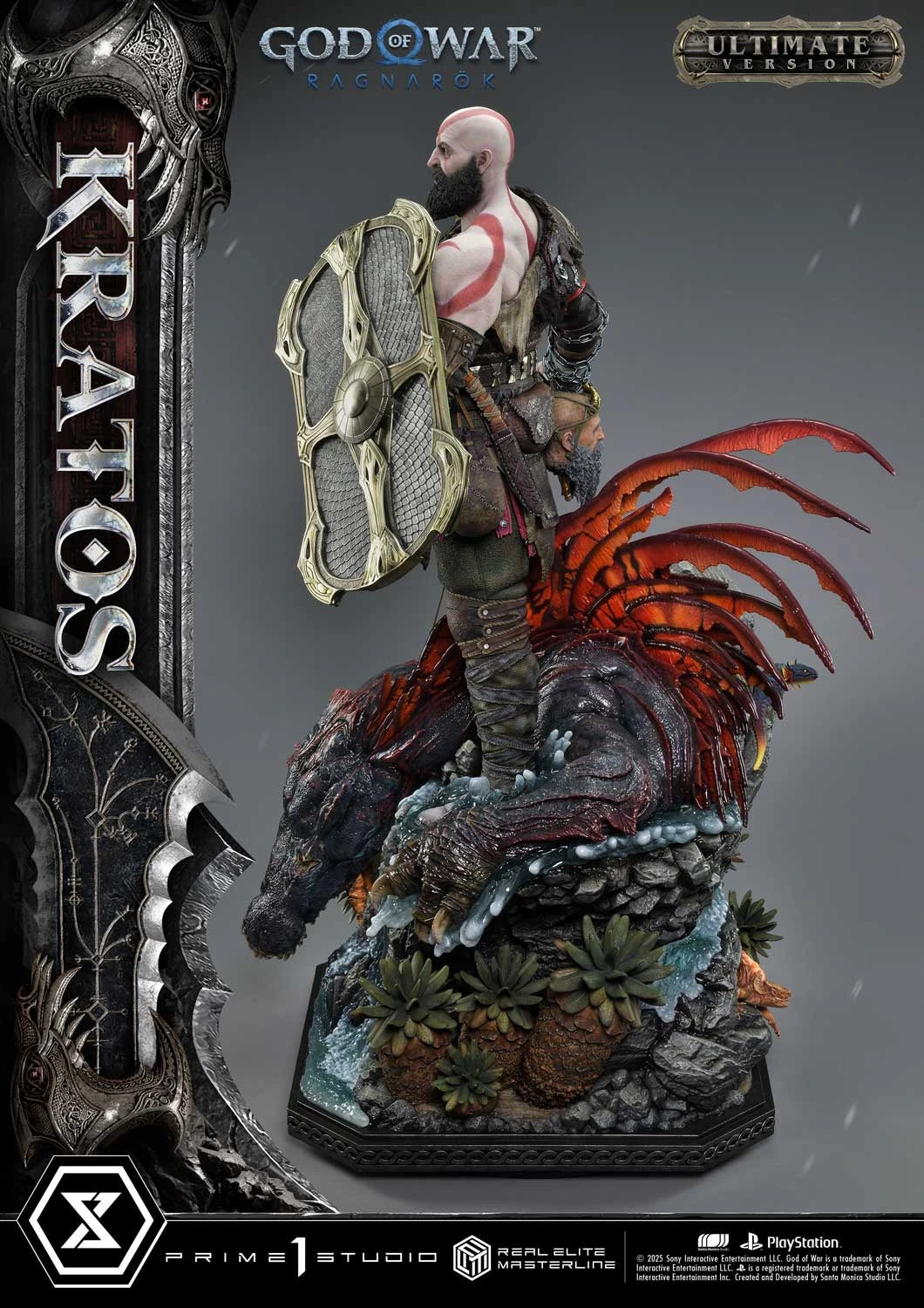 Preventa Resina Kratos Figura God of War "Ragnarok" Prime 1 (Licencia) Estudio