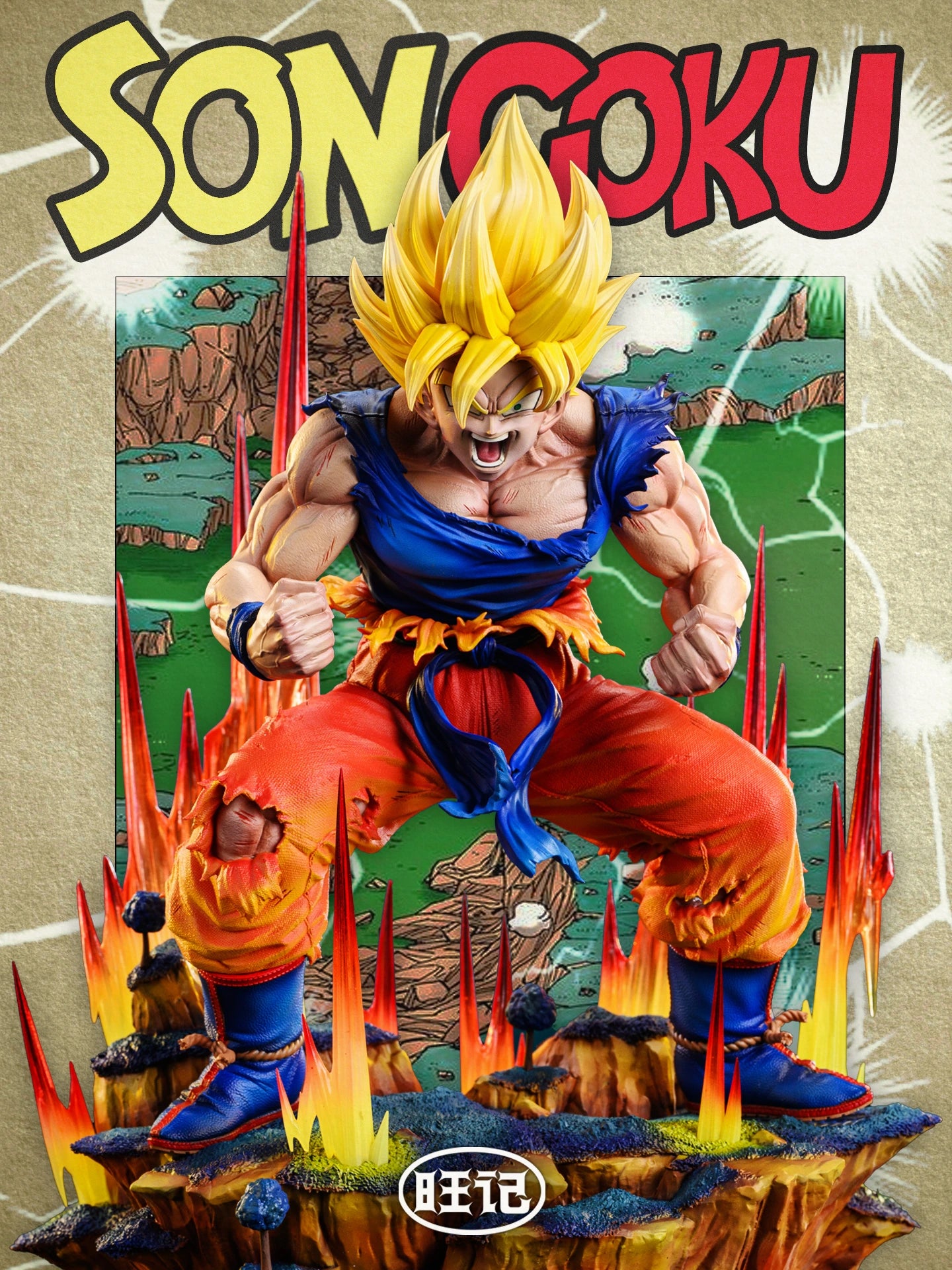 Preventa Resina Goku SSJ Figura Dragon Ball Wang Ji Estudio