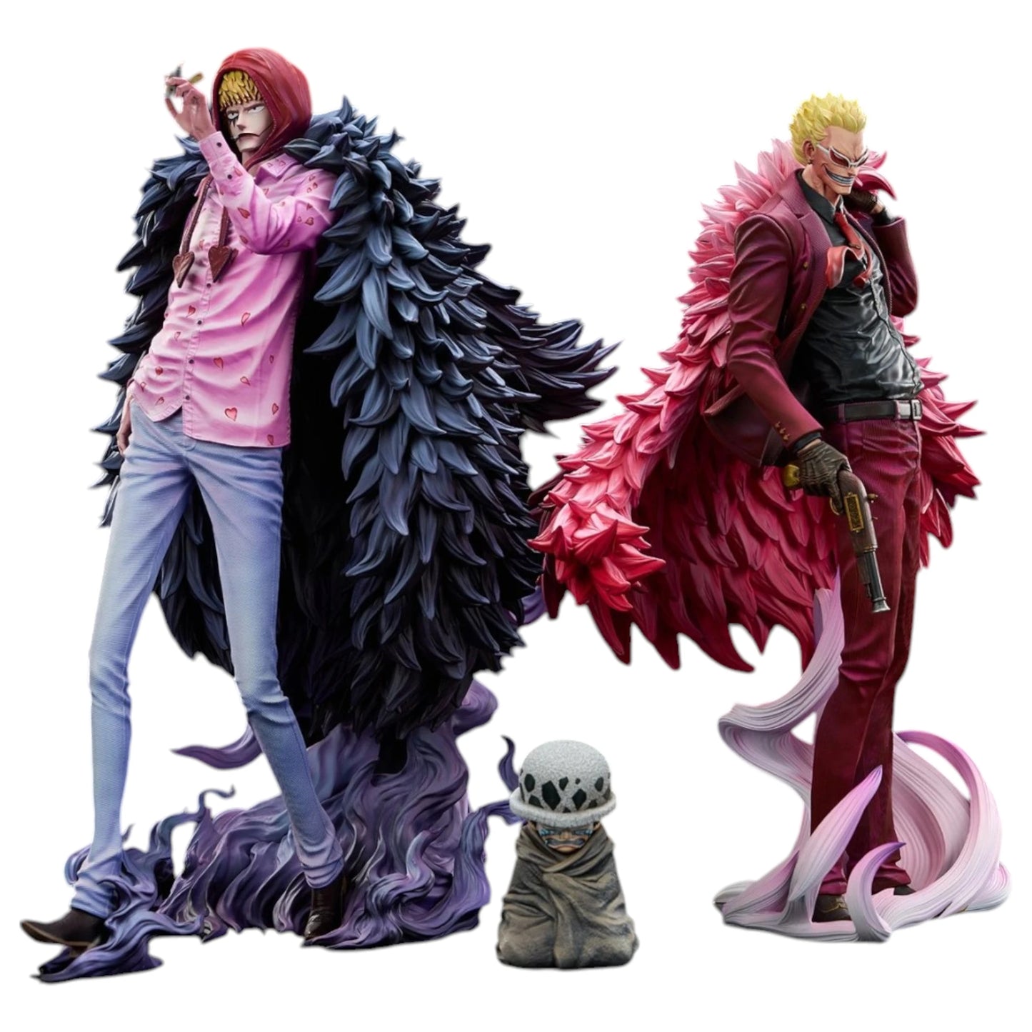 Preventa Resina Corazon, Doflamingo & Law Figura One Piece SuperBomb Estudio