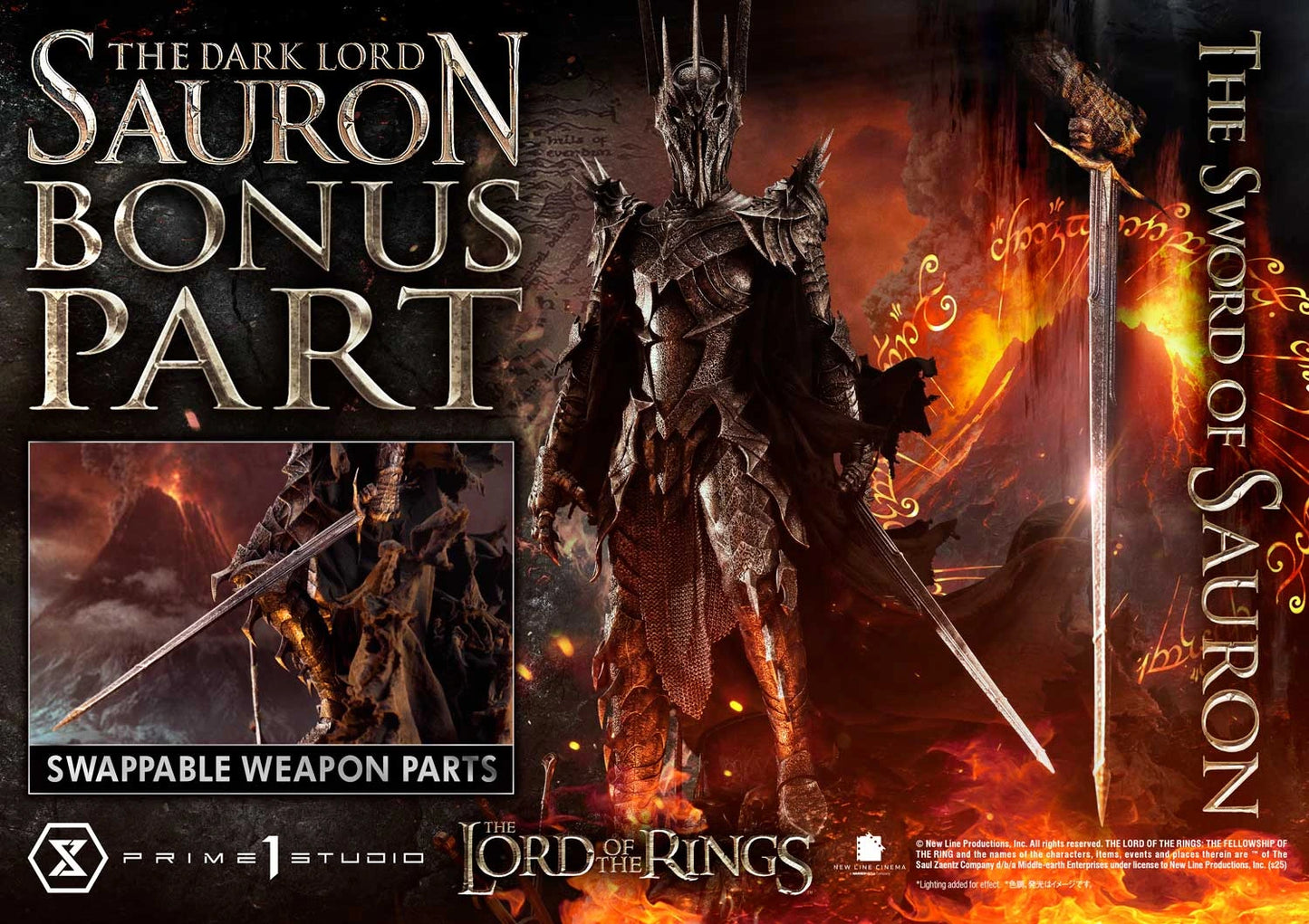 Preventa Resina Sauron Figura The Lord Of The Rings Prime 1 (Licencia) Estudio