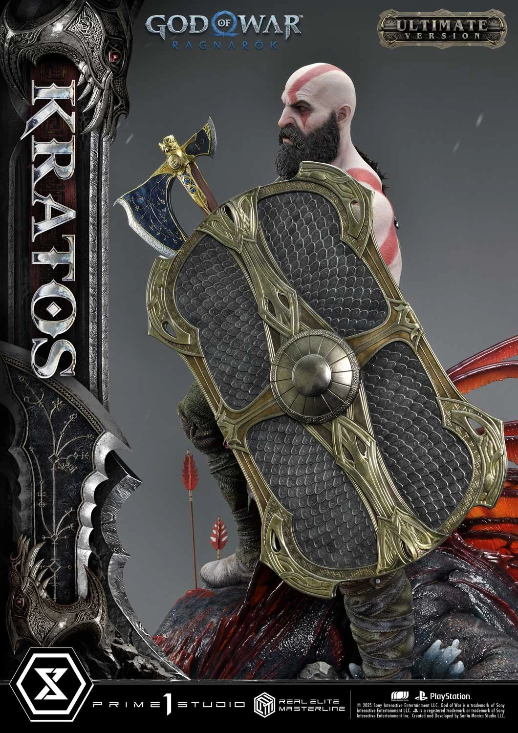 Preventa Resina Kratos Figura God of War "Ragnarok" Prime 1 (Licencia) Estudio