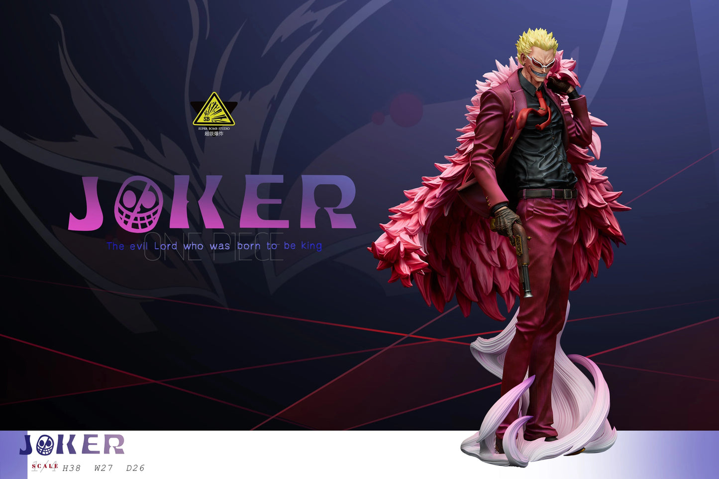 Preventa Resina Corazon, Doflamingo & Law Figura One Piece SuperBomb Estudio