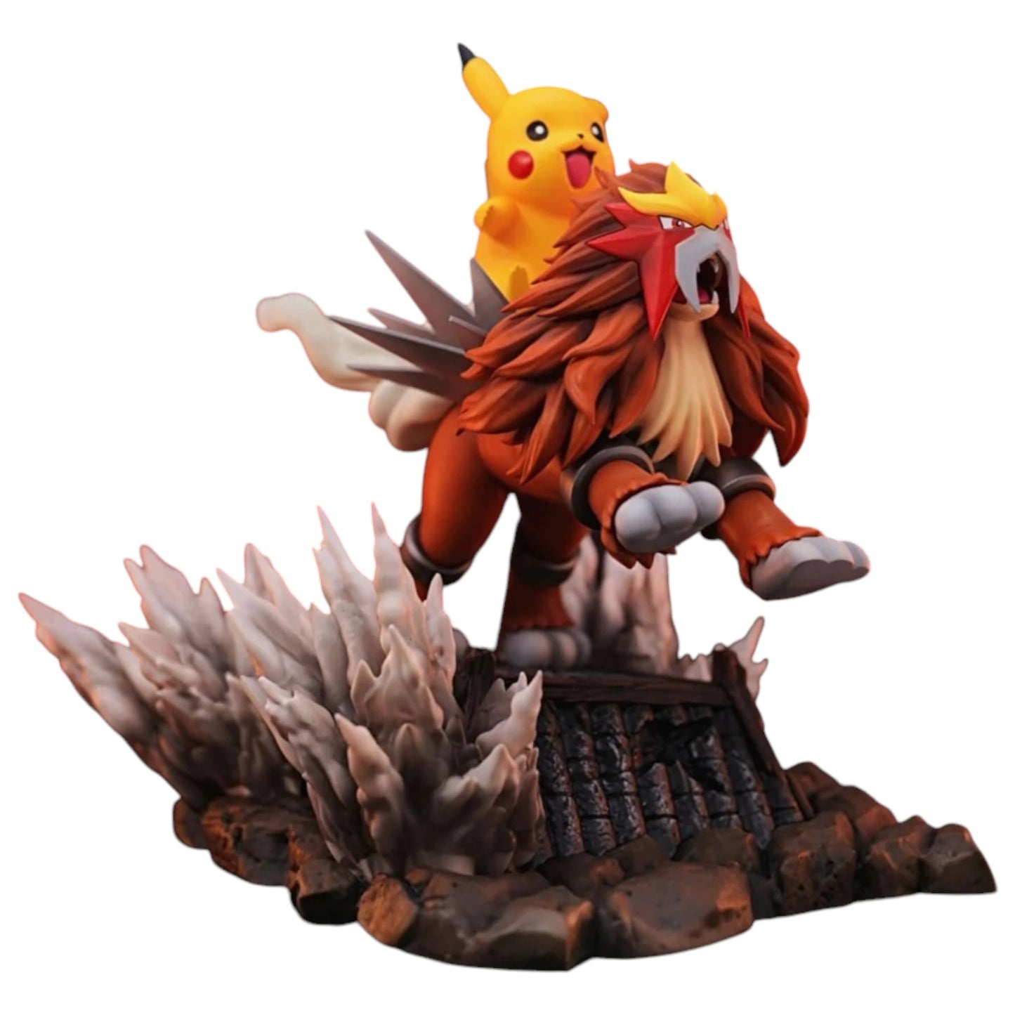 Preventa Resina Pikachu & Entei Figura Pokémon Sun Estudio