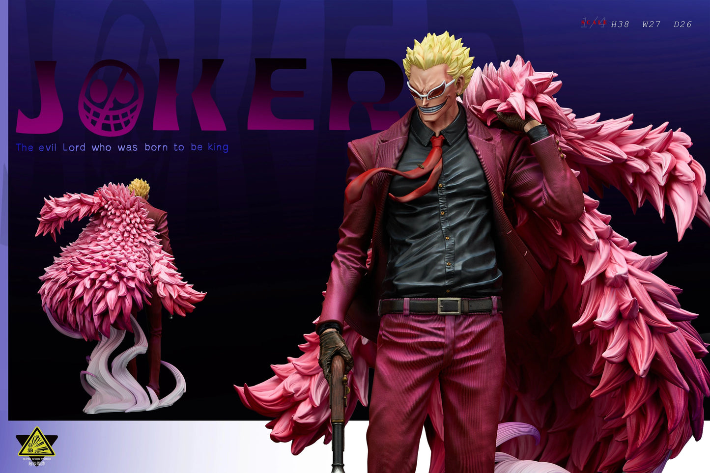 Preventa Resina Corazon, Doflamingo & Law Figura One Piece SuperBomb Estudio