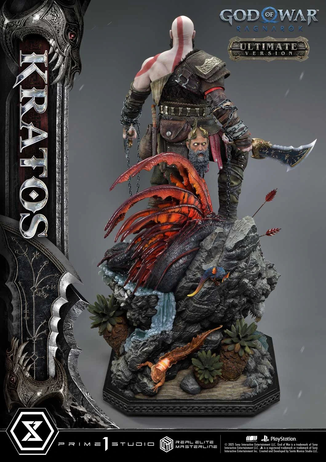 Preventa Resina Kratos Figura God of War "Ragnarok" Prime 1 (Licencia) Estudio