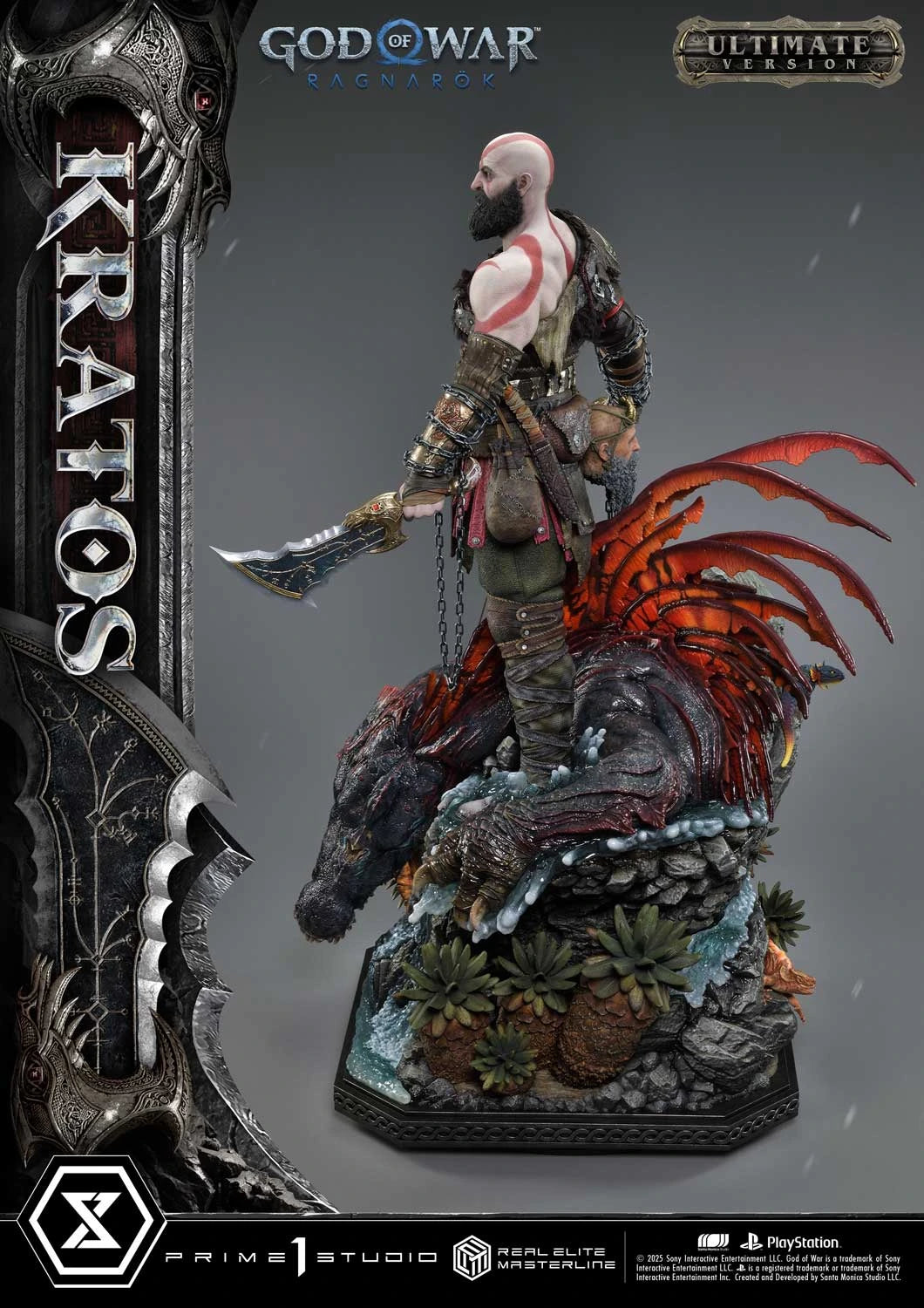 Preventa Resina Kratos Figura God of War "Ragnarok" Prime 1 (Licencia) Estudio