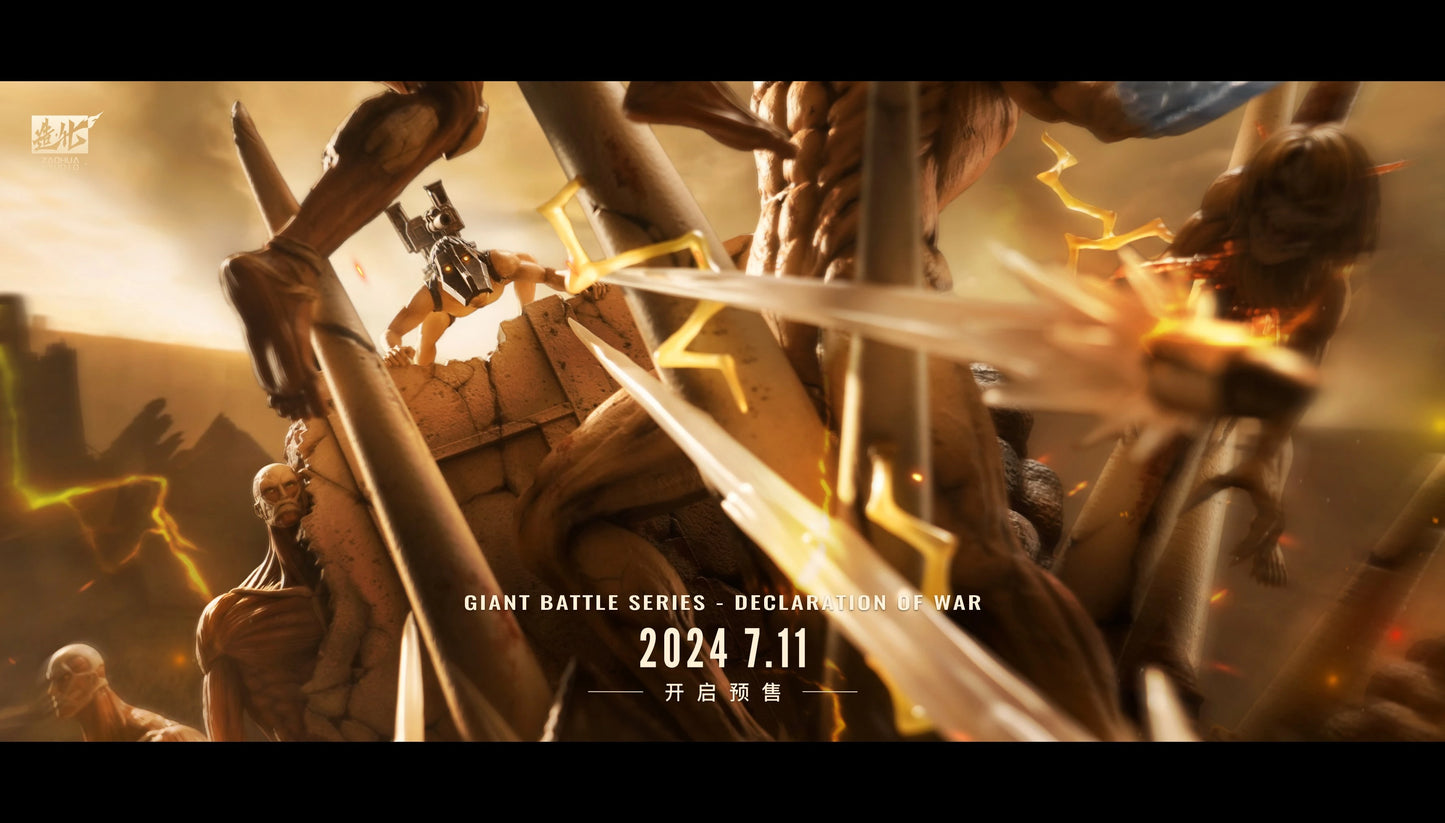 Preventa Resina Titan de Ataque vs Titan de Armadura Figura Attack On Titan ZaoHua Estudio